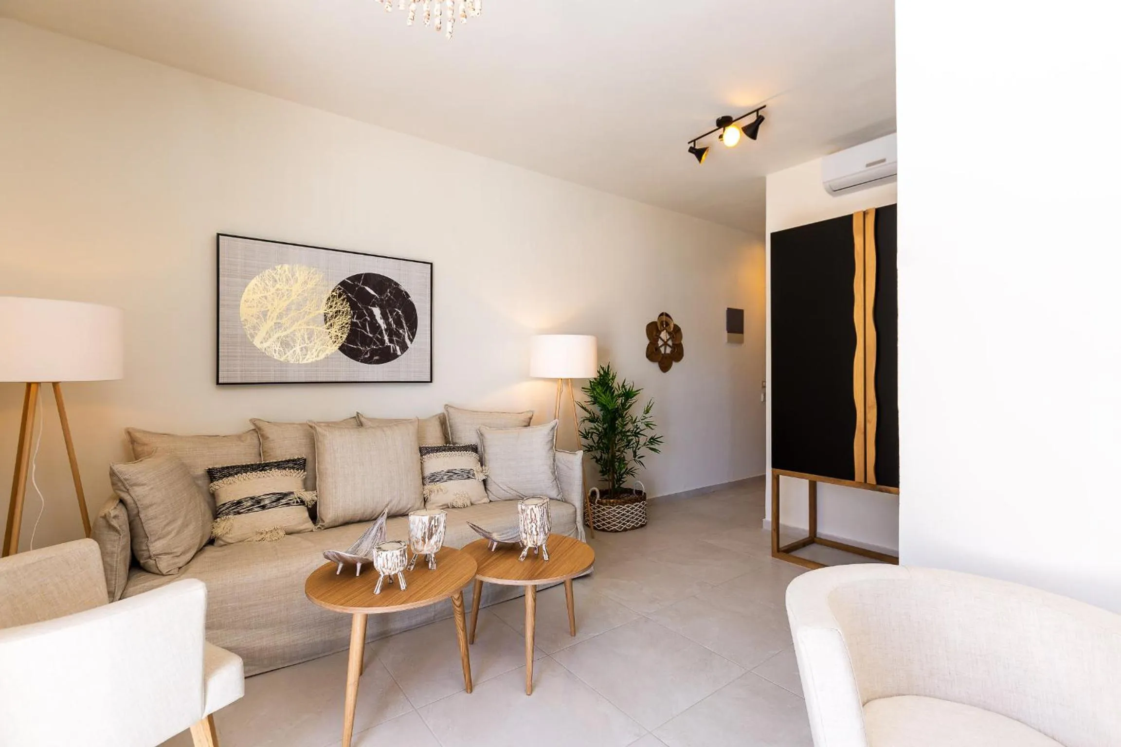 Living room in Nostos Beach Boutique Hotel