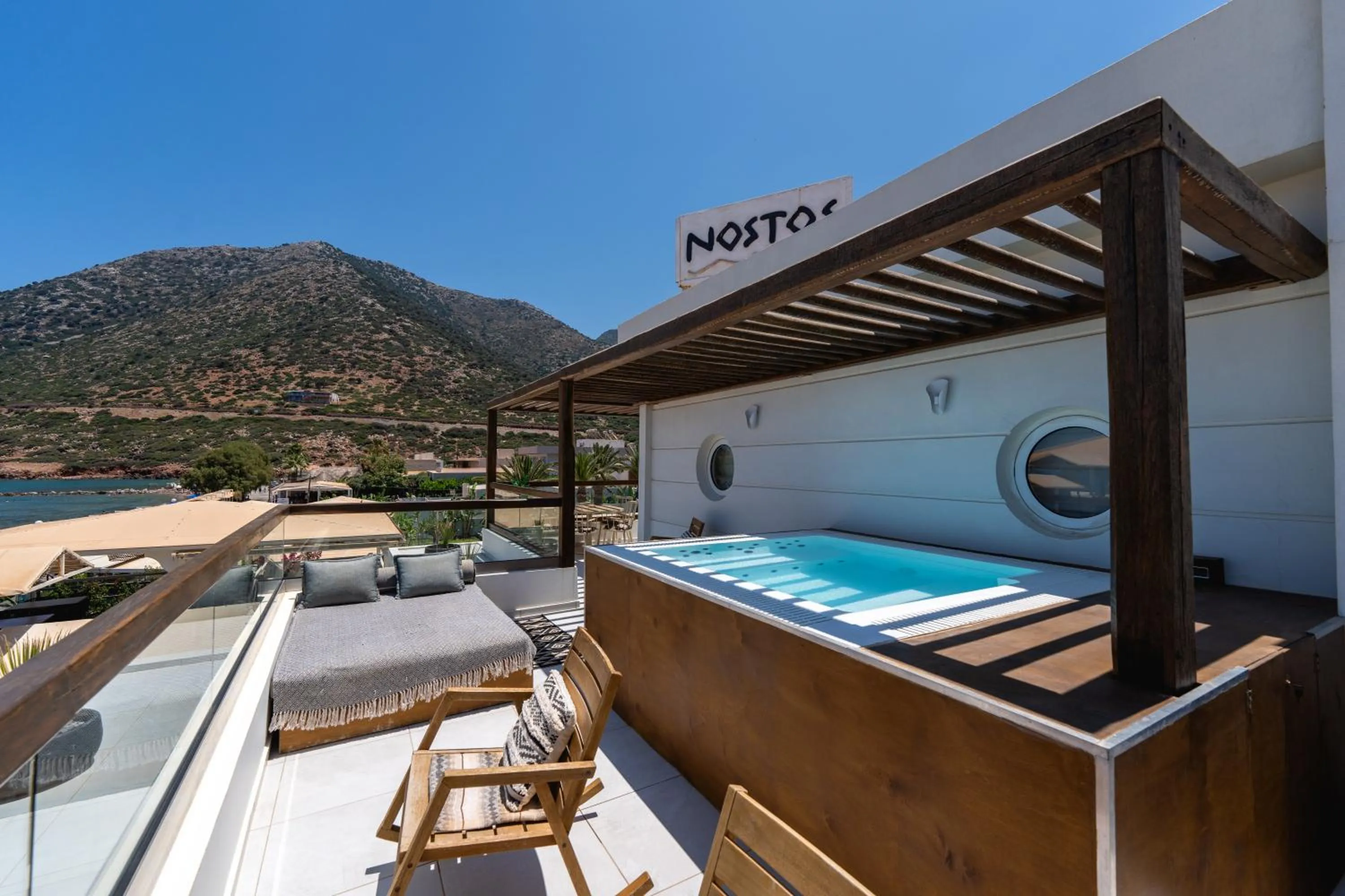 Balcony/Terrace in Nostos Beach Boutique Hotel