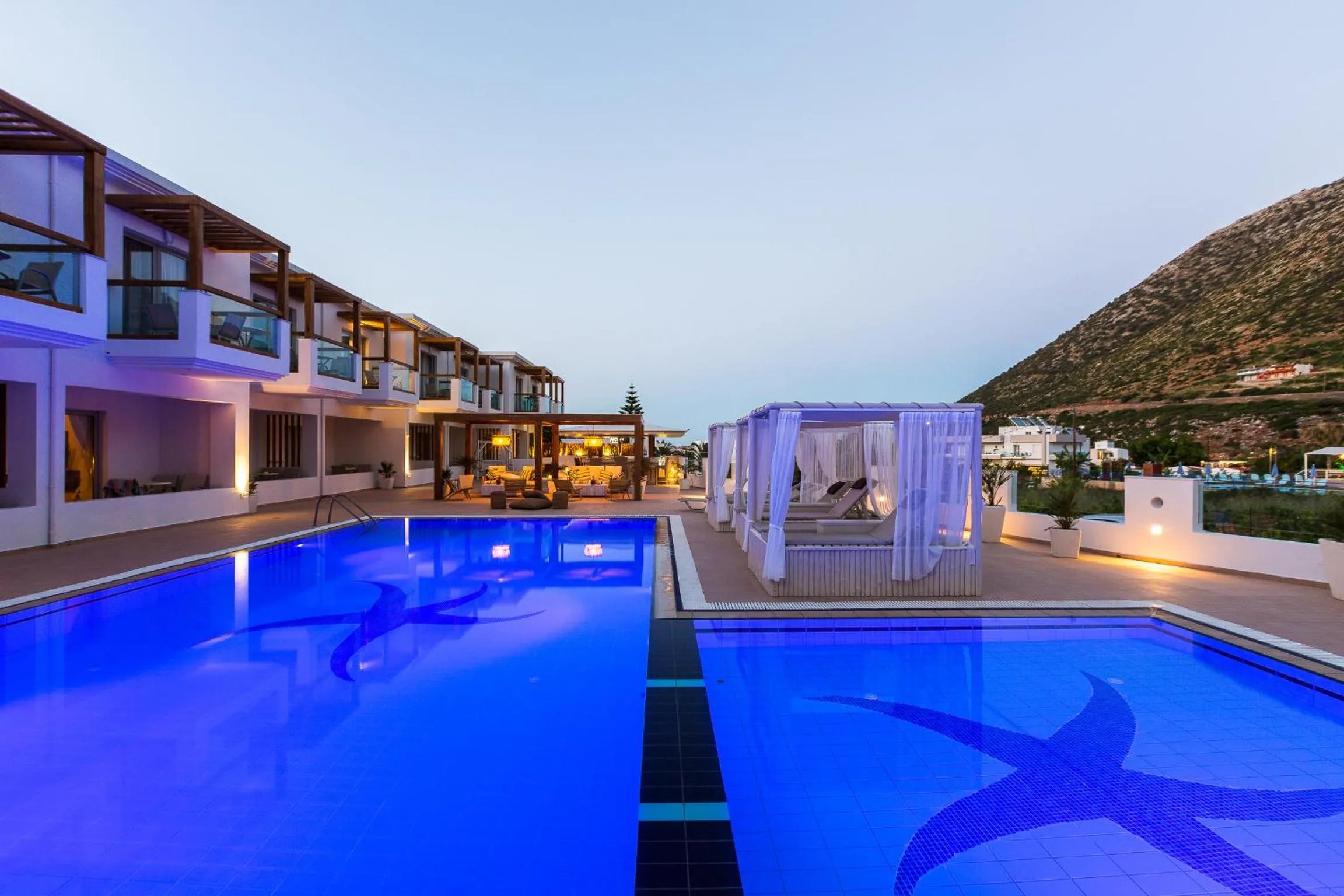 Swimming pool in Nostos Beach Boutique Hotel