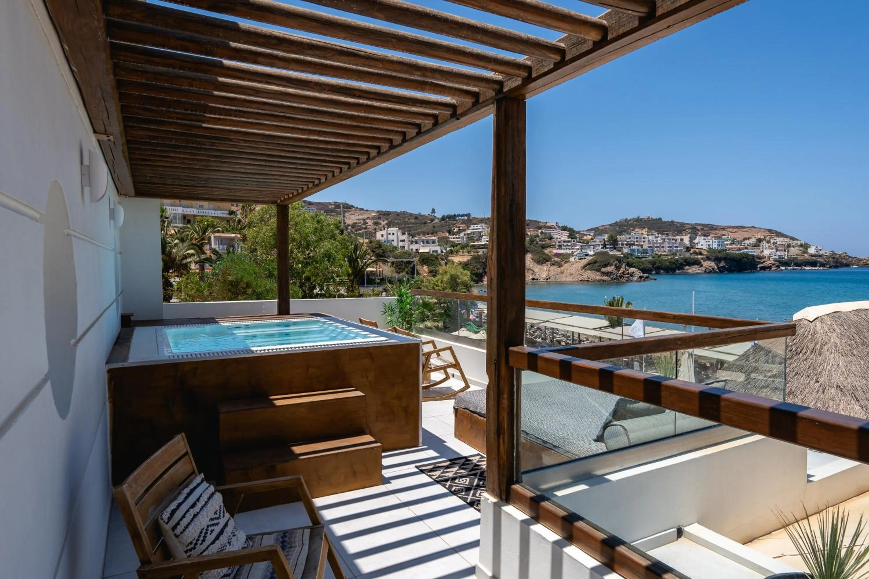 Balcony/Terrace in Nostos Beach Boutique Hotel