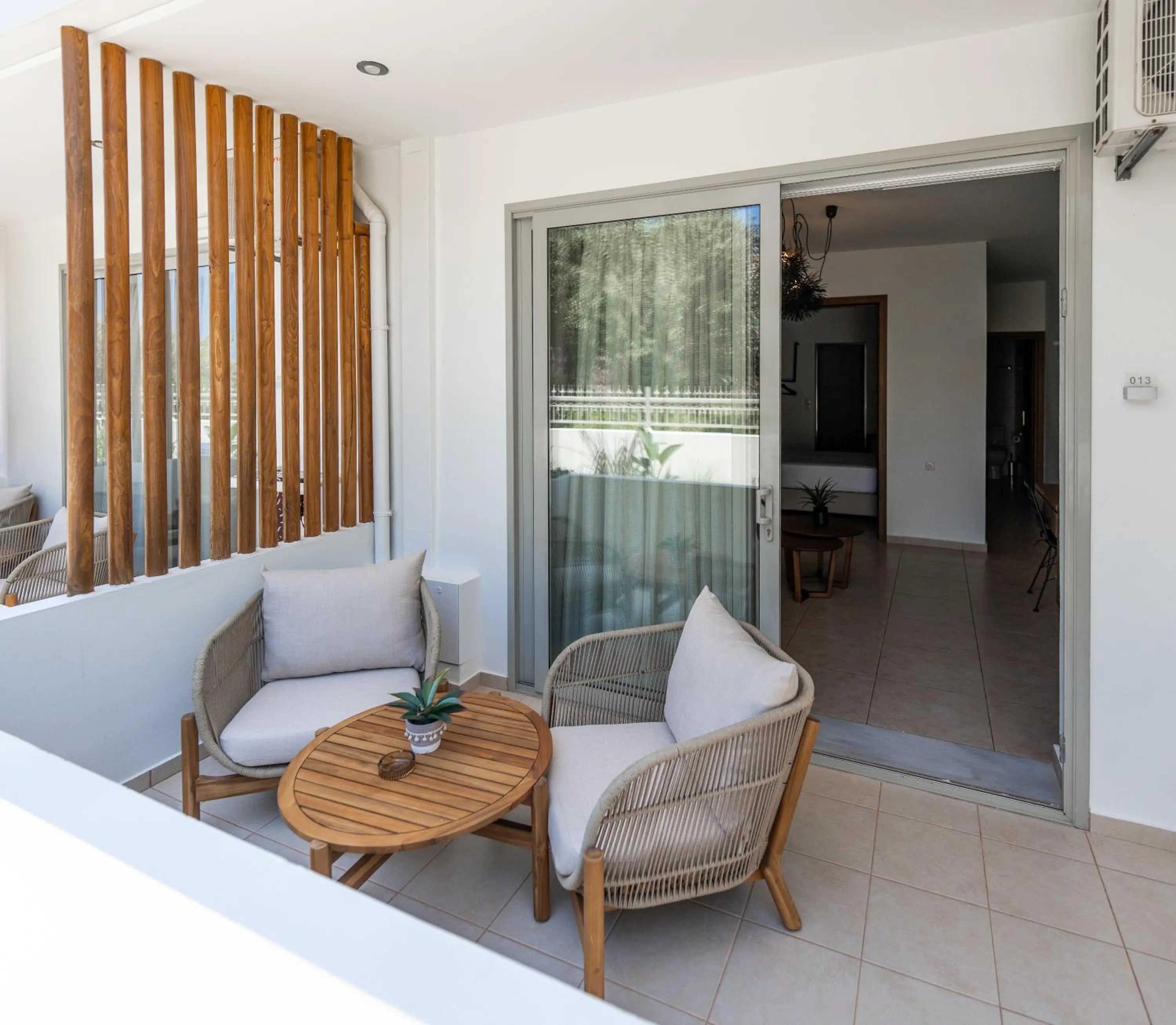 Balcony/Terrace in Nostos Beach Boutique Hotel