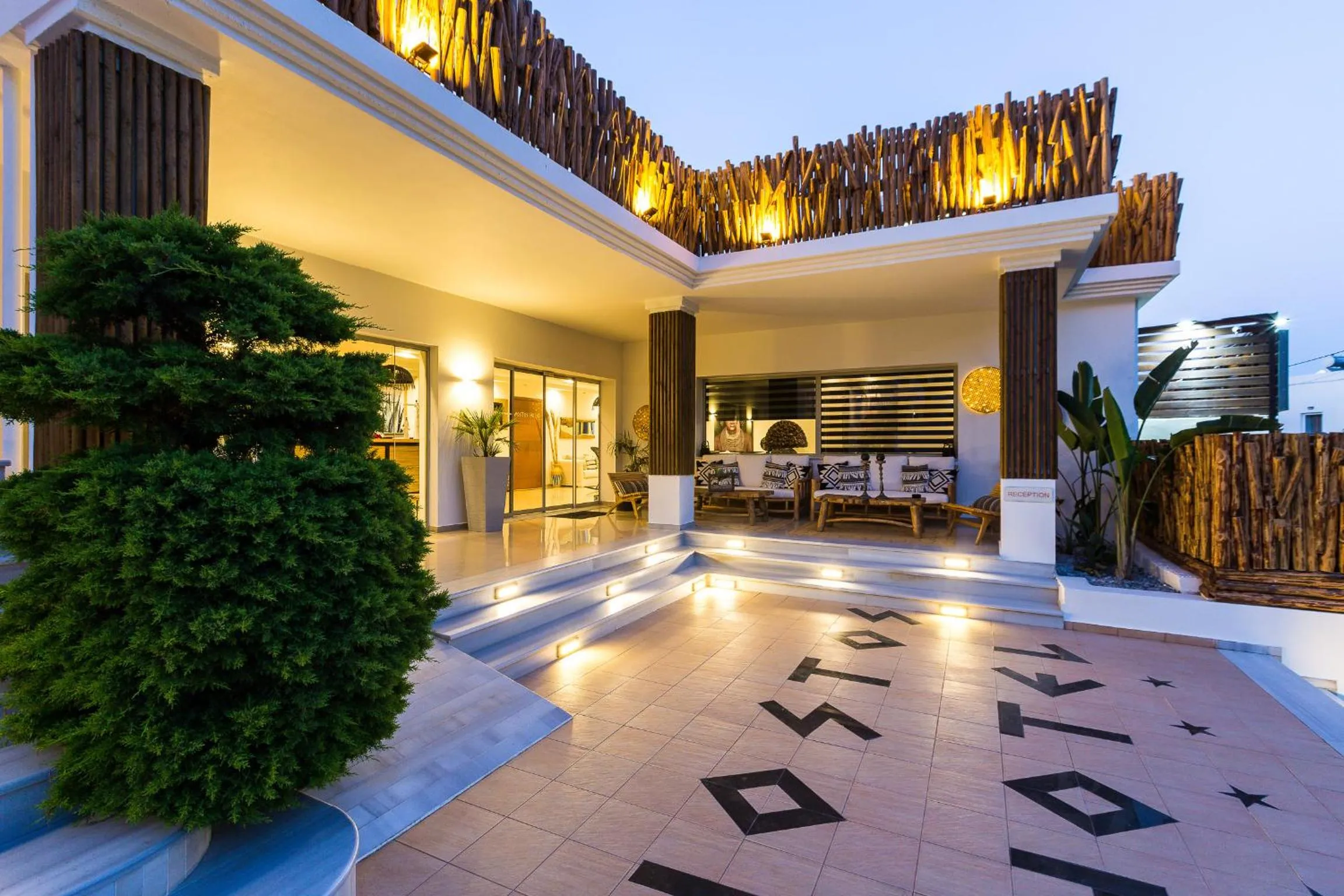 Facade/entrance in Nostos Beach Boutique Hotel