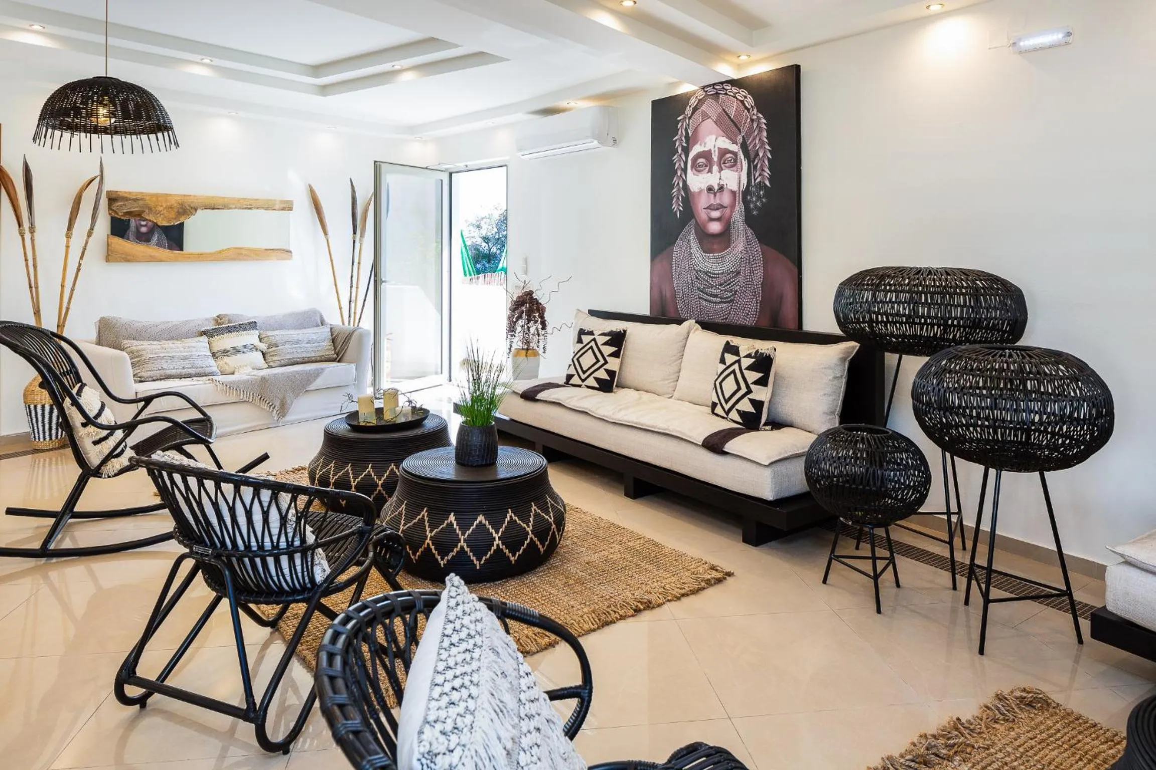 Seating area in Nostos Beach Boutique Hotel