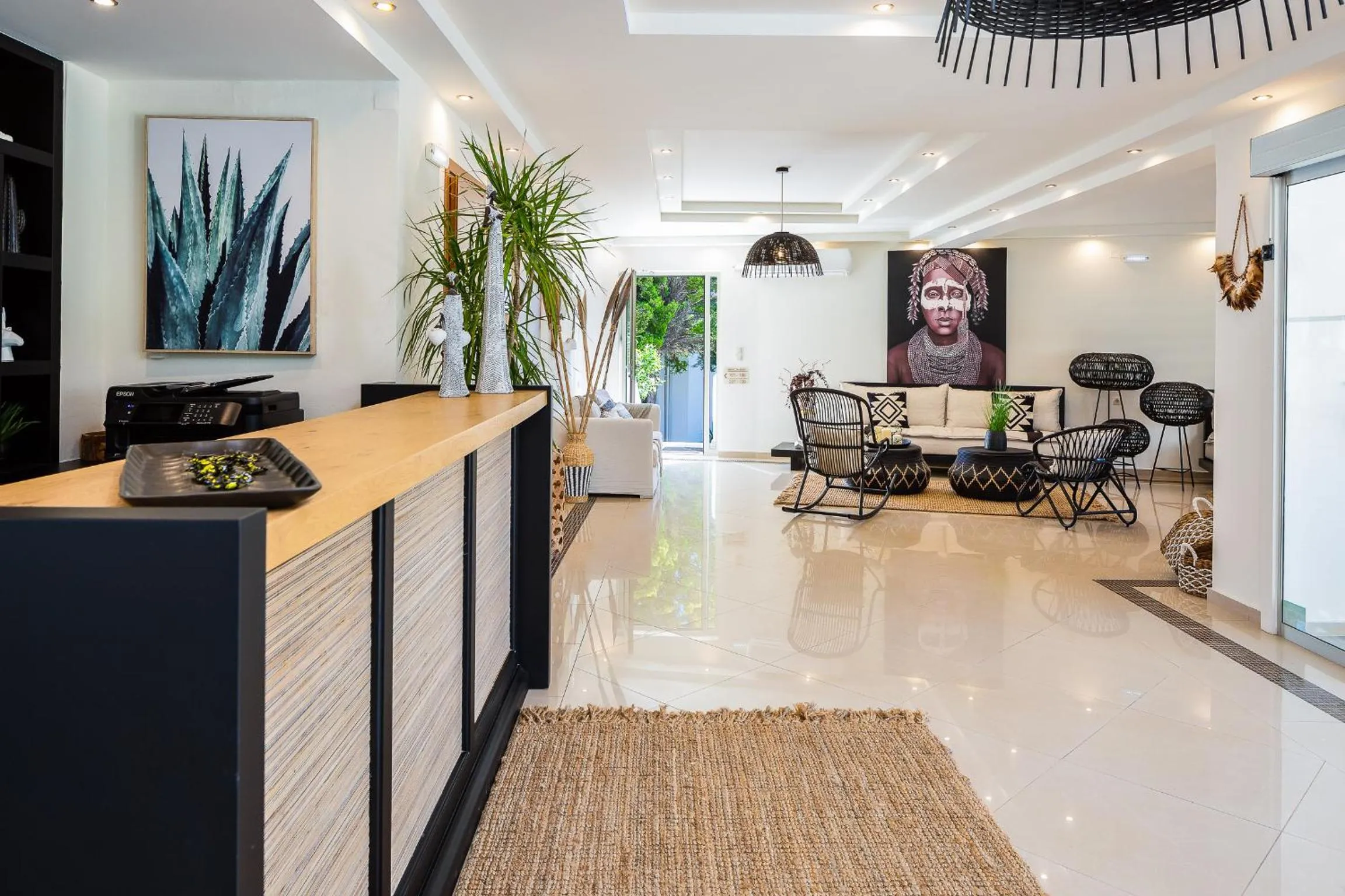 Lobby or reception in Nostos Beach Boutique Hotel