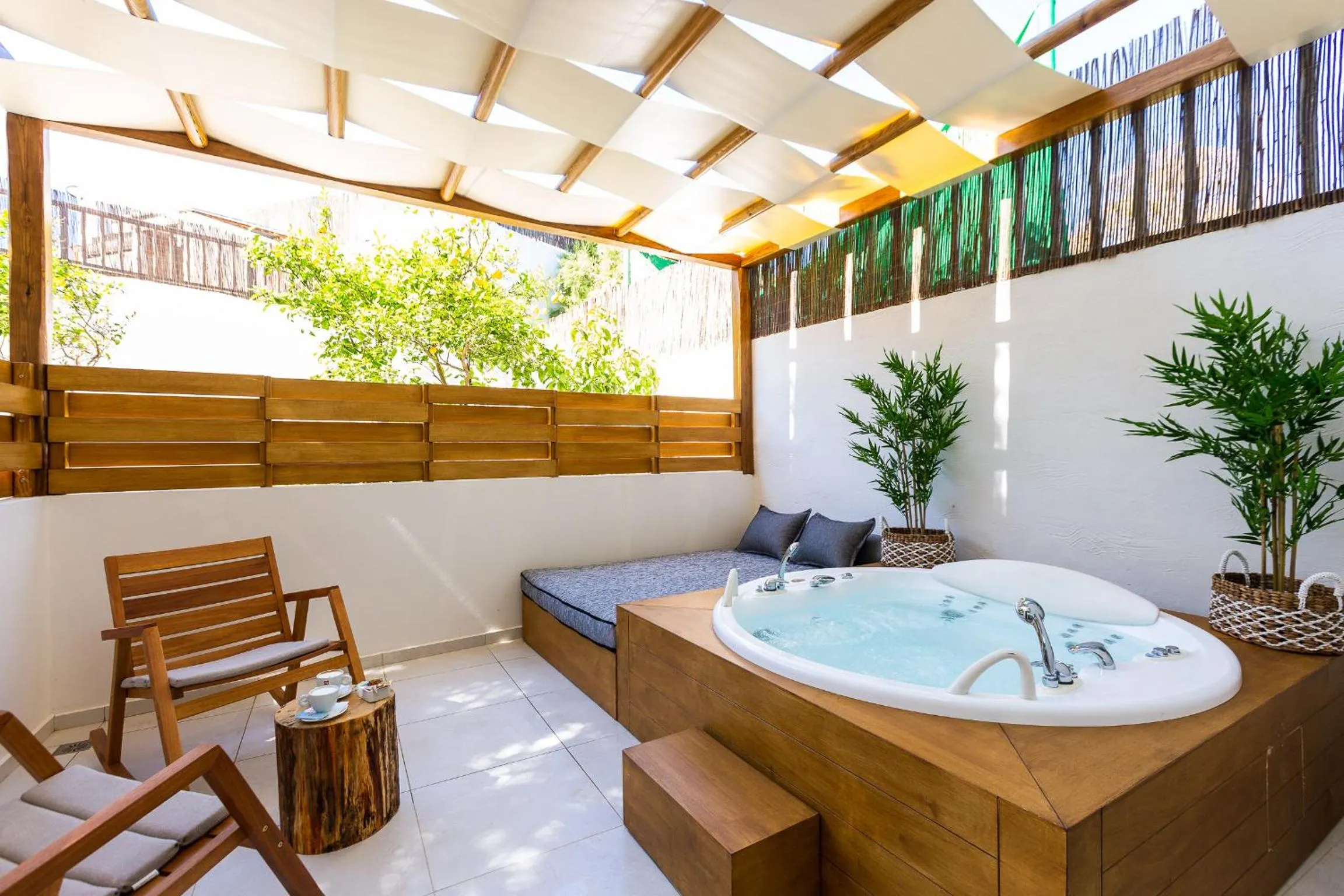 Patio in Nostos Beach Boutique Hotel