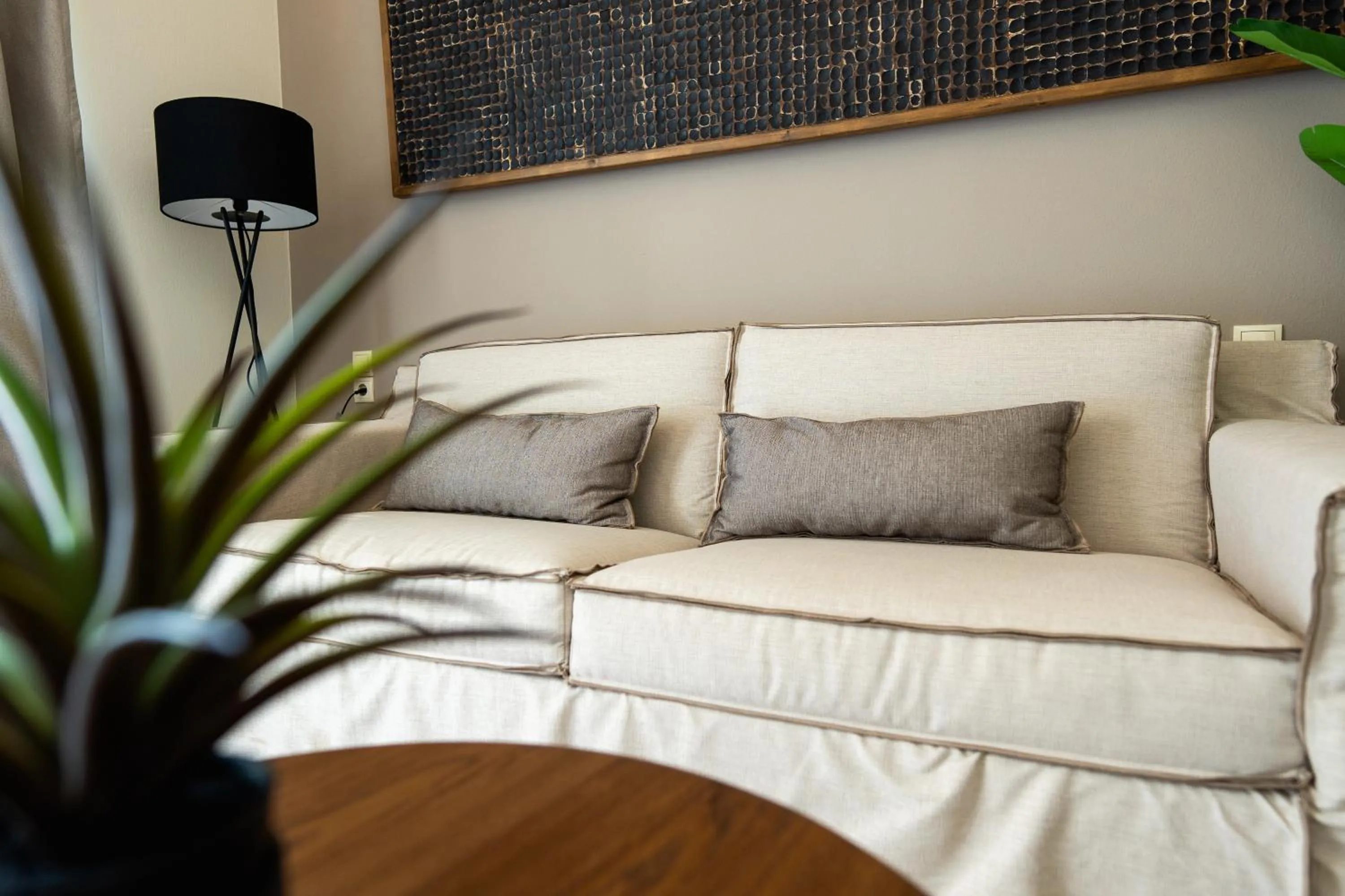 Living room in Nostos Beach Boutique Hotel