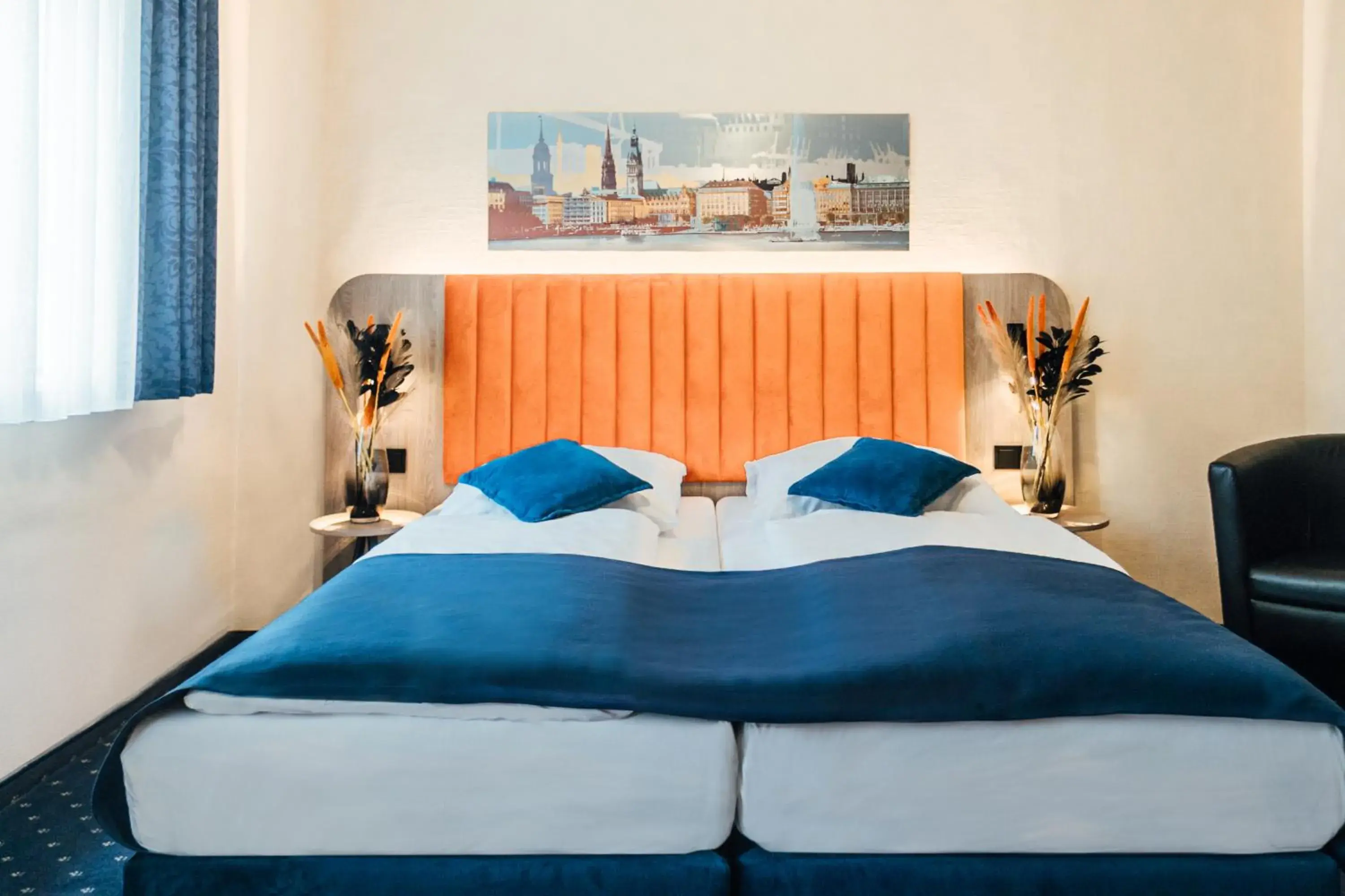 Bed in Hotel Commerz Hamburg Bed in Hotel Commerz Hamburg