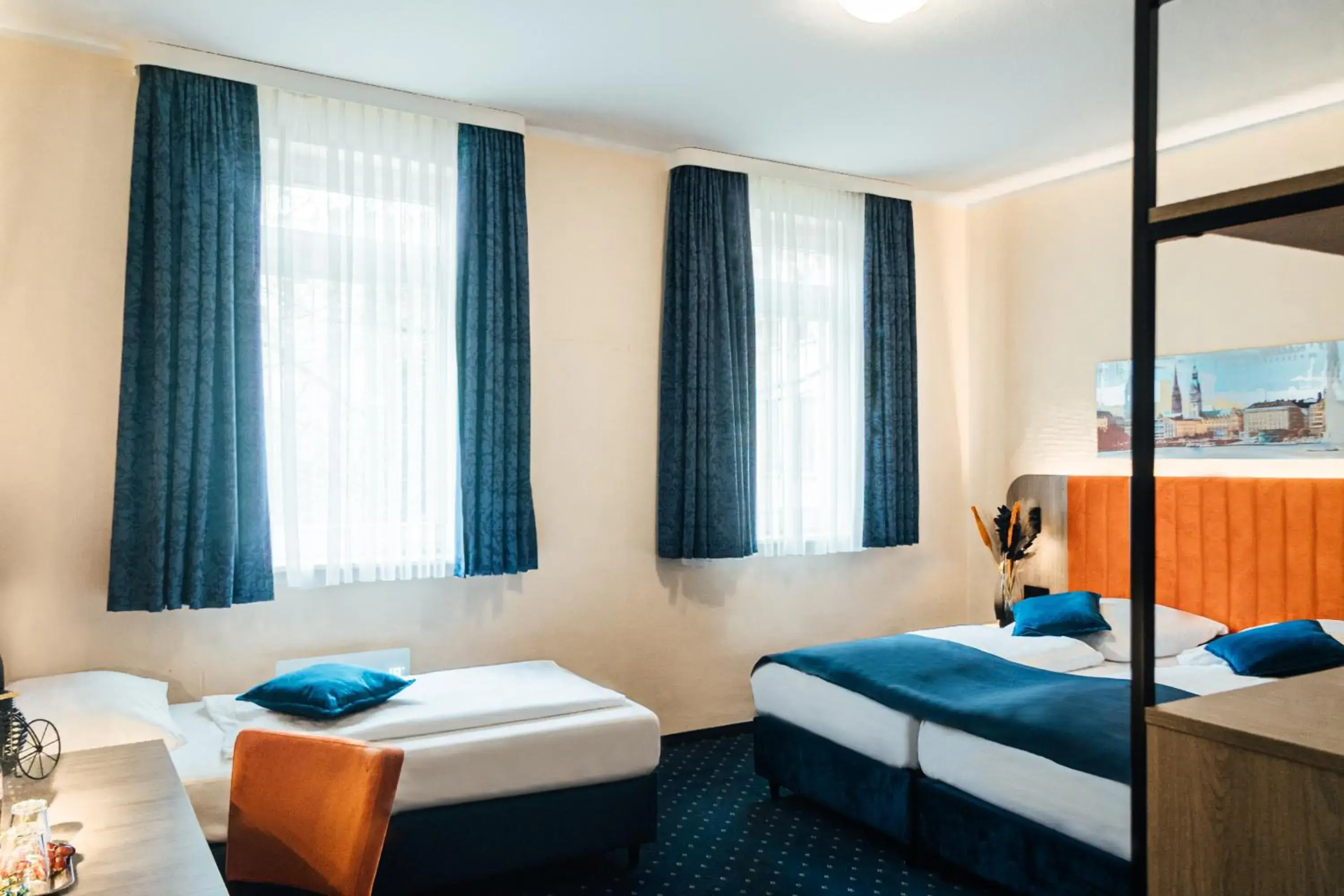 Bed in Hotel Commerz Hamburg Bed in Hotel Commerz Hamburg