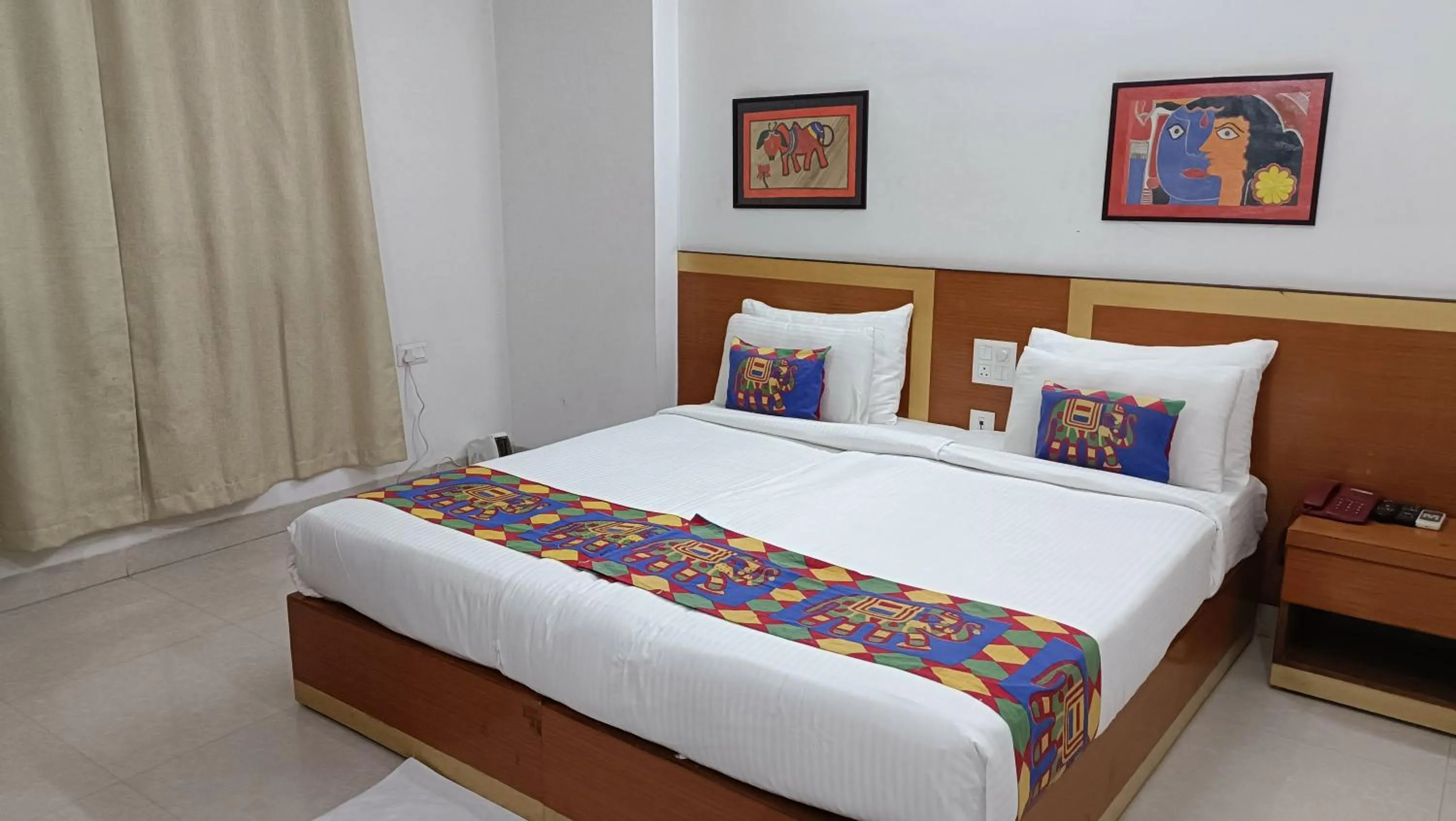 Bedroom, Bed in The Bodhgaya Hotel School