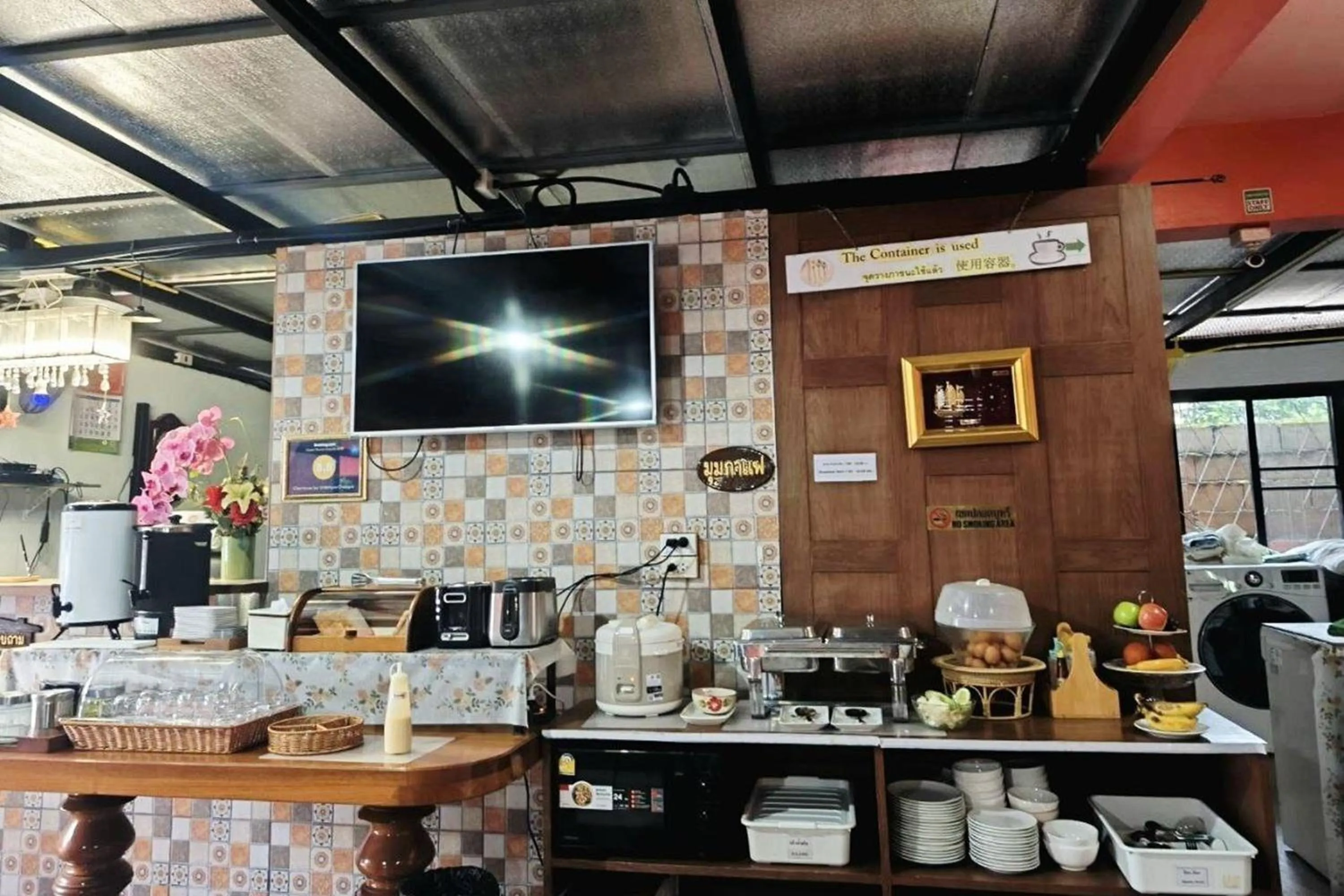 Buffet breakfast in Chat House Chiang Rai