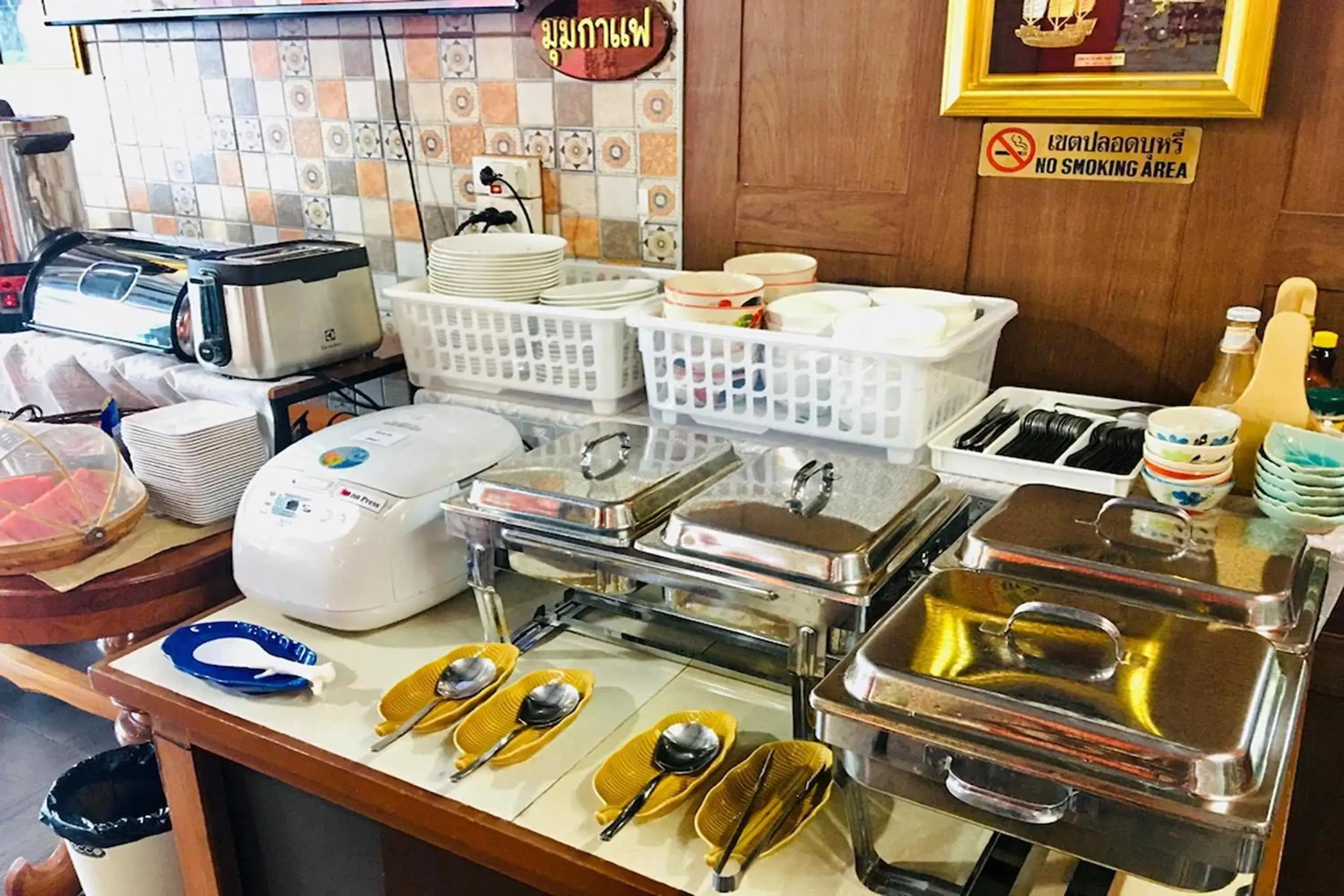 Buffet breakfast in Chat House Chiang Rai Buffet breakfast in Chat House Chiang Rai