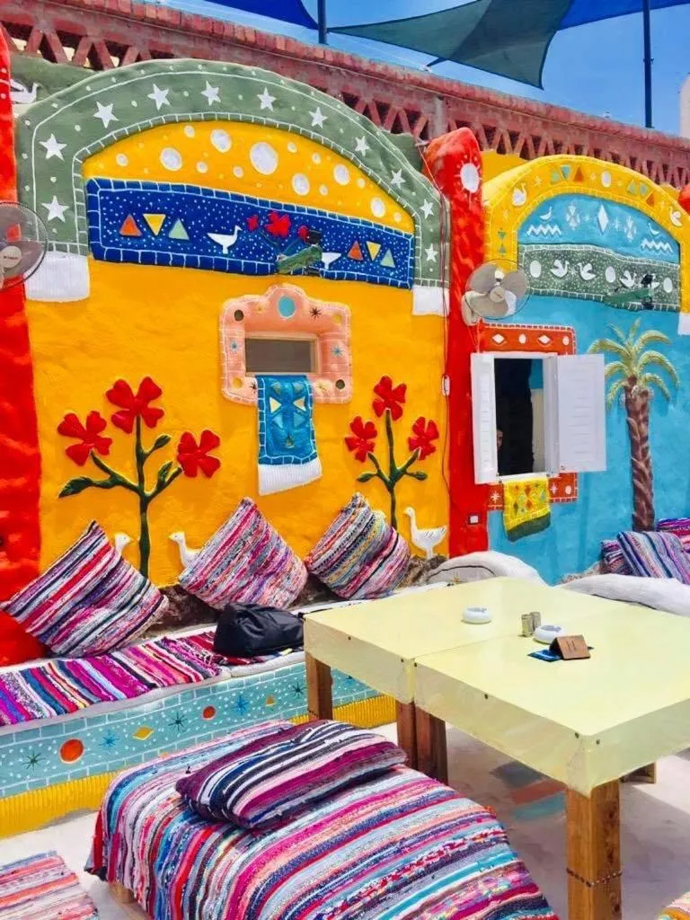 Blue Room Nile View With Private Terrace- Anakato Beach Building - single occupancy in Anakato Nubian Experience