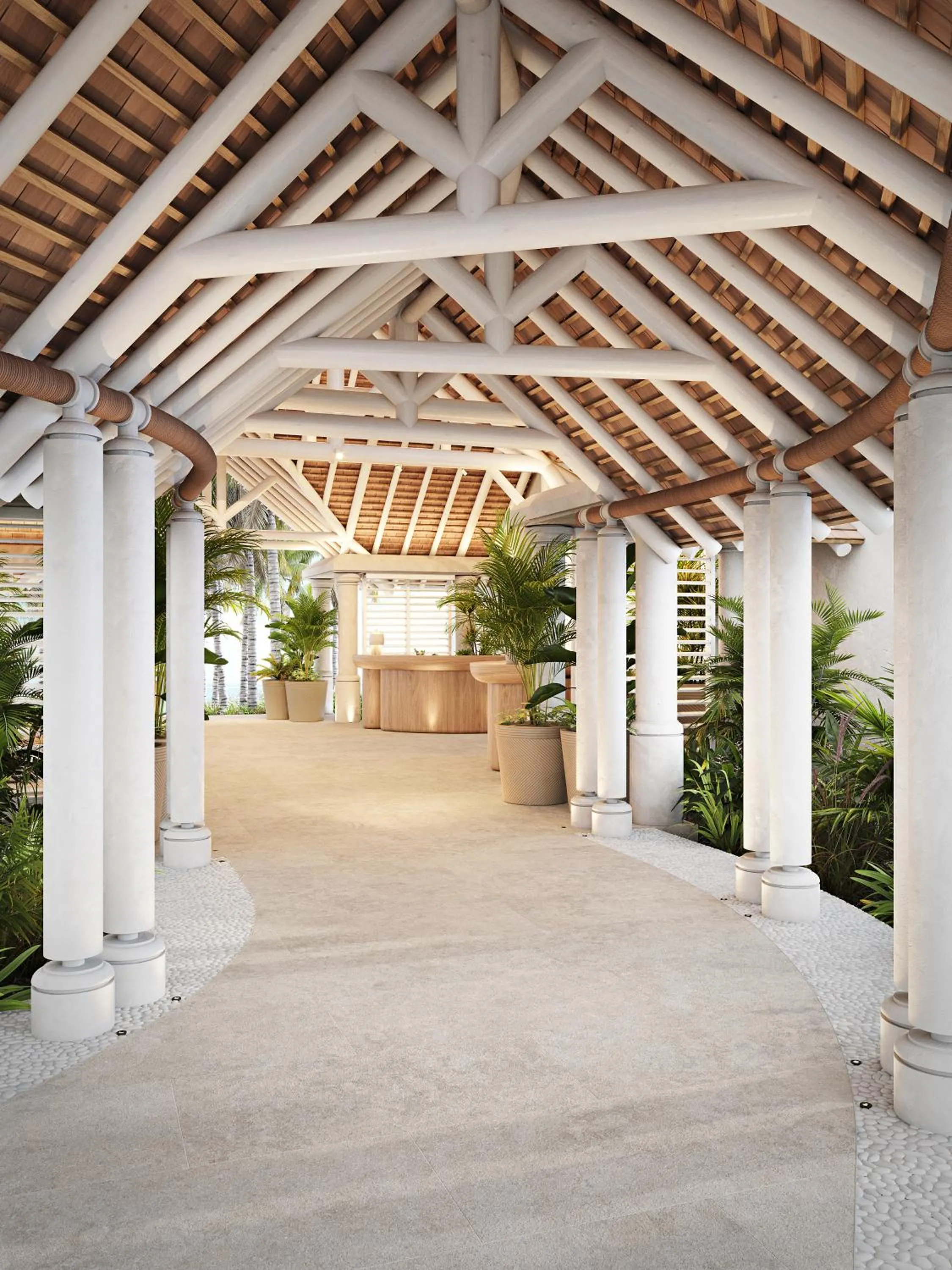 Facade/entrance in LUX* Belle Mare Resort & Villas