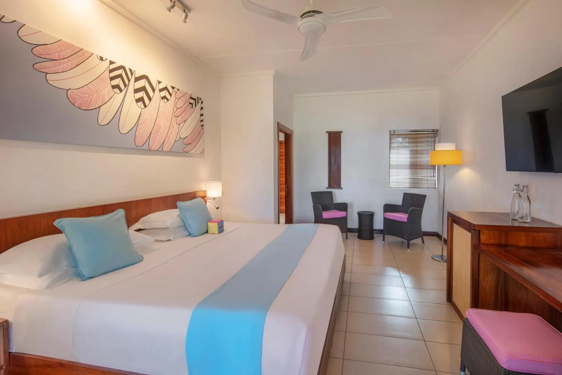 Bedroom, Bed in Tamassa Bel Ombre