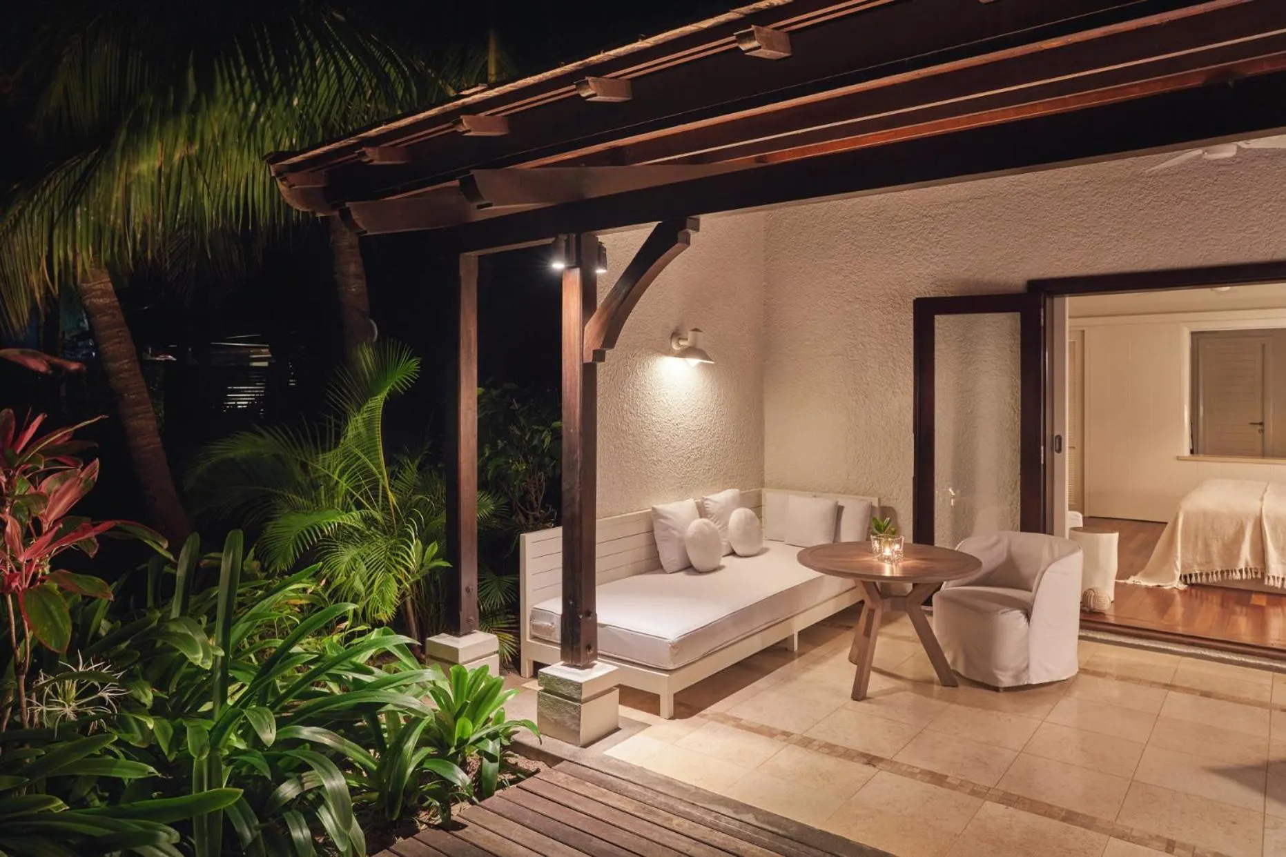 Seating area in LUX* Le Morne Resort