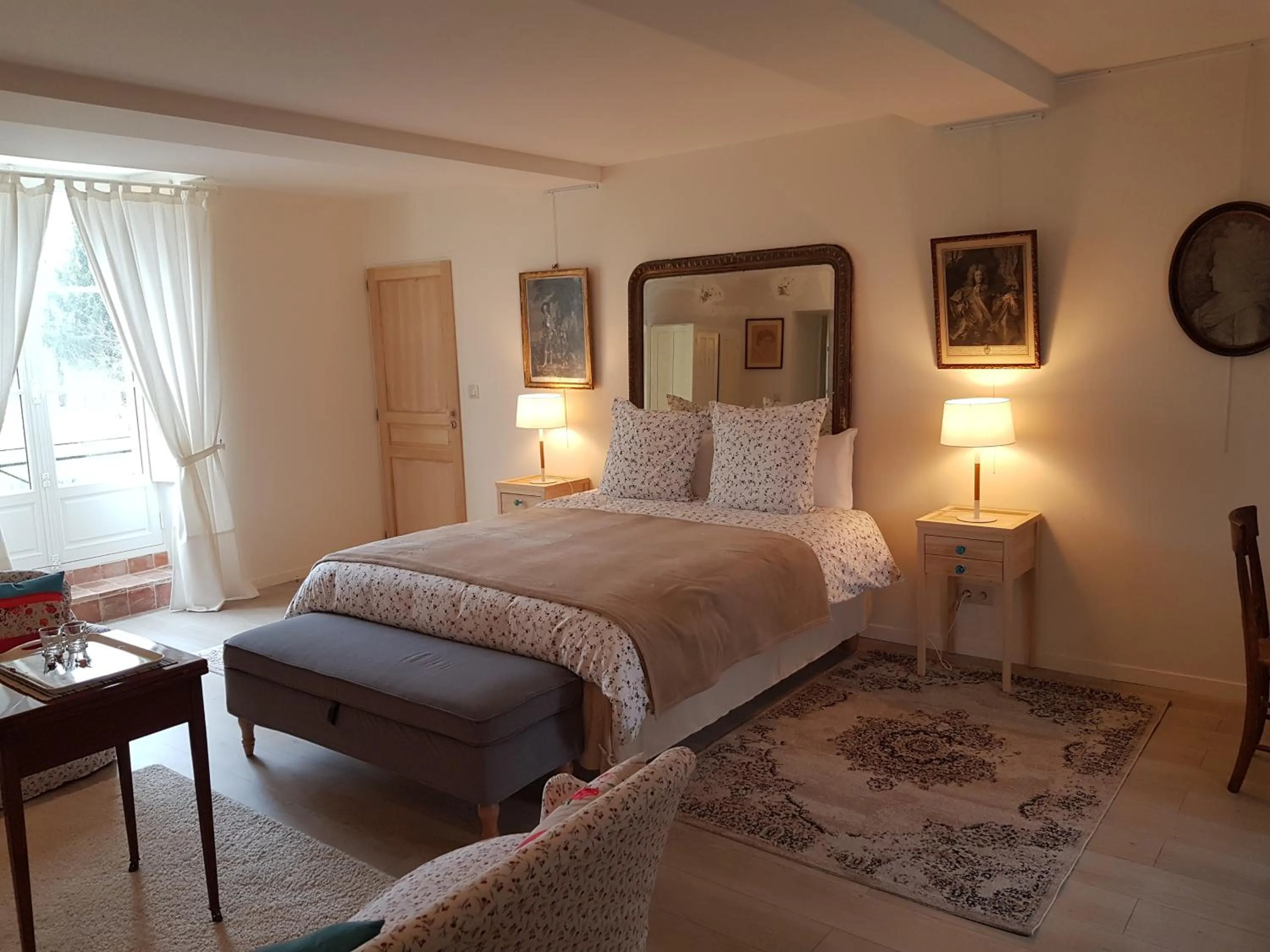 Bed in Le Manoir du Ribardon