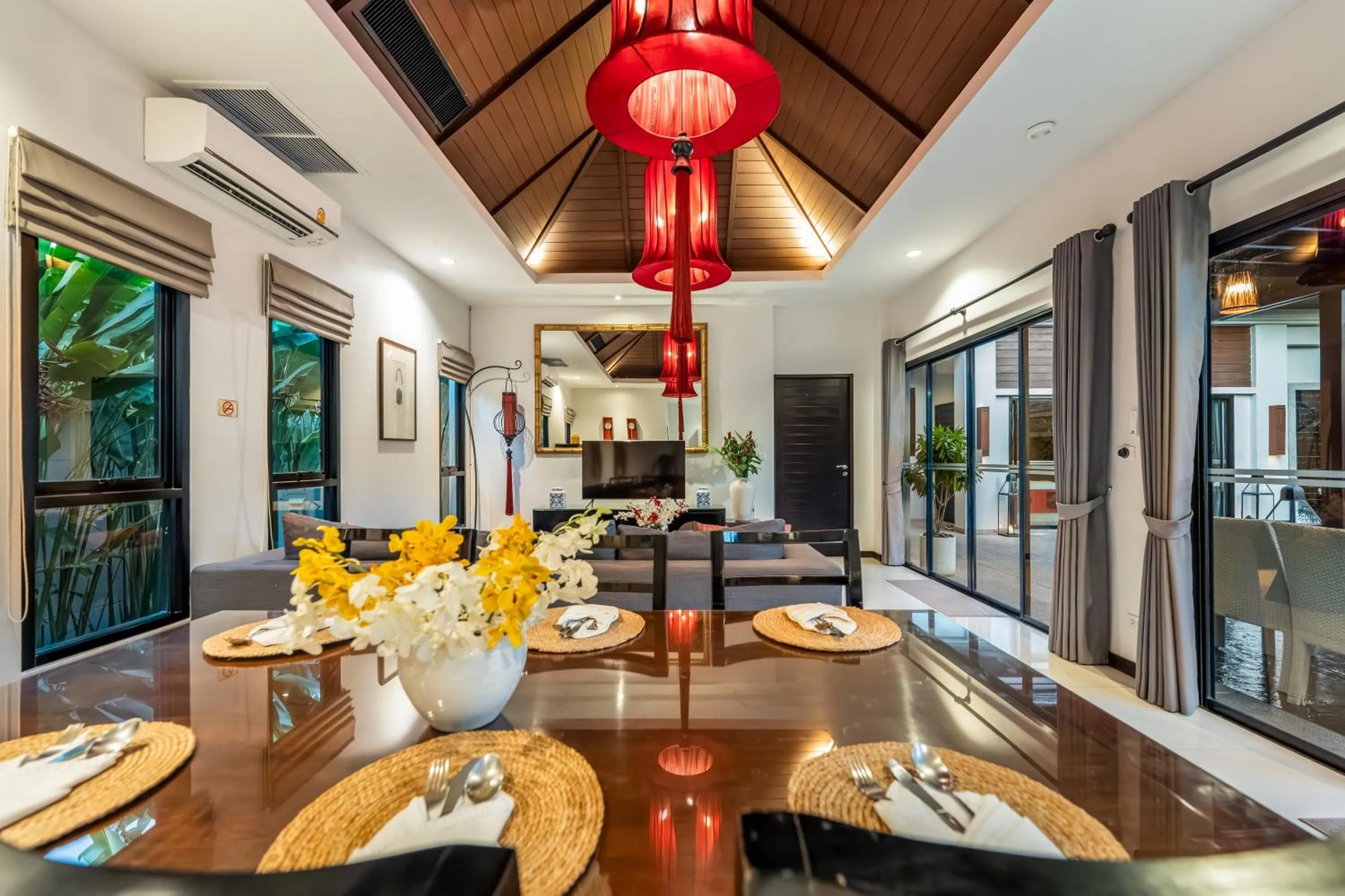 Living room in The Bell Pool Villa Resort Phuket