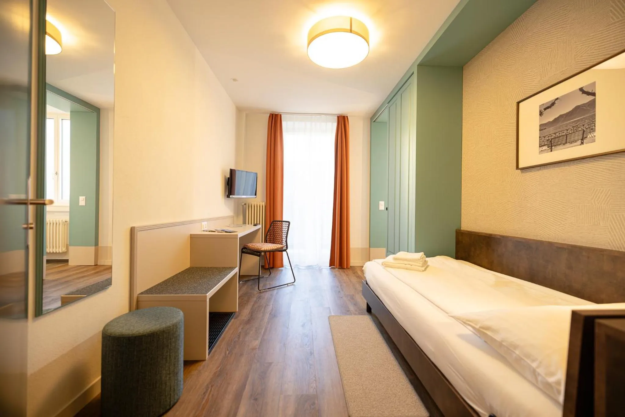 Bedroom, Bed in Hotel Pestalozzi Lugano