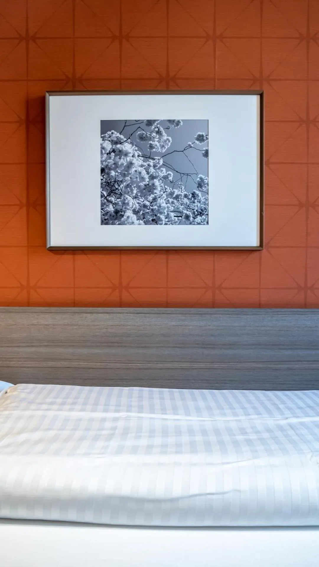 Decorative detail, Bed in Hotel Pestalozzi Lugano