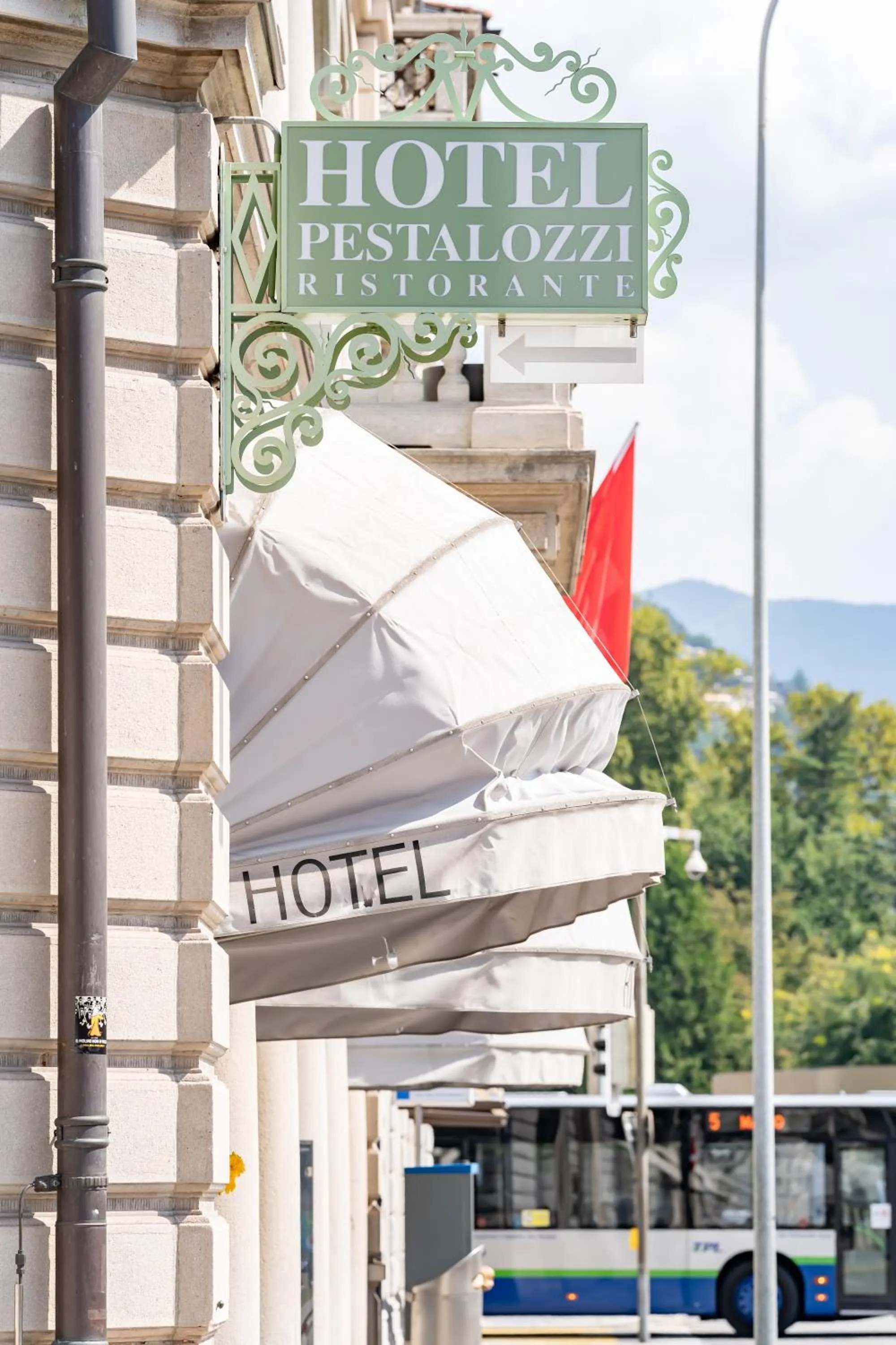 Facade/entrance in Hotel Pestalozzi Lugano