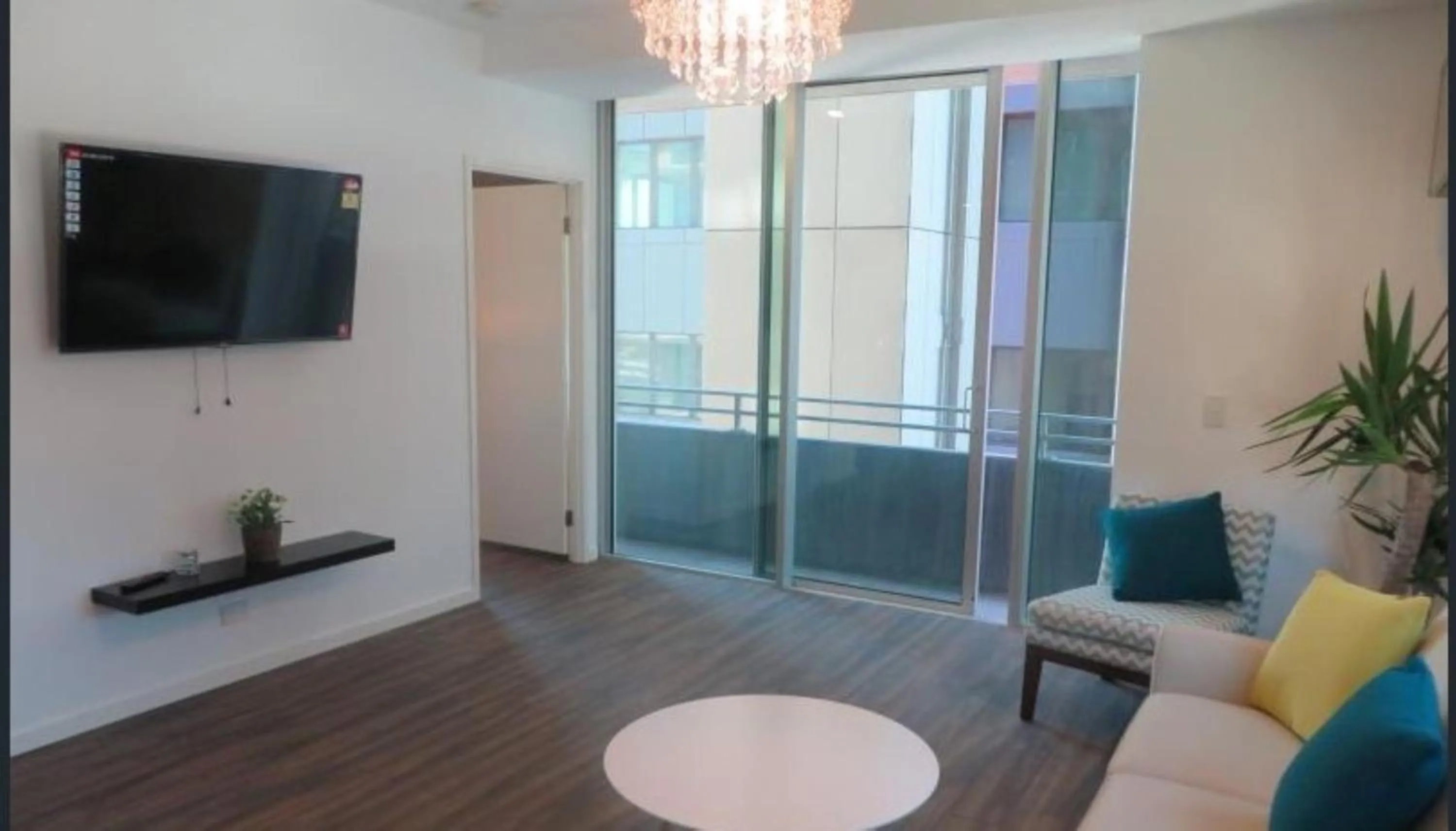 Living room in Readyset Apartments at Liberty