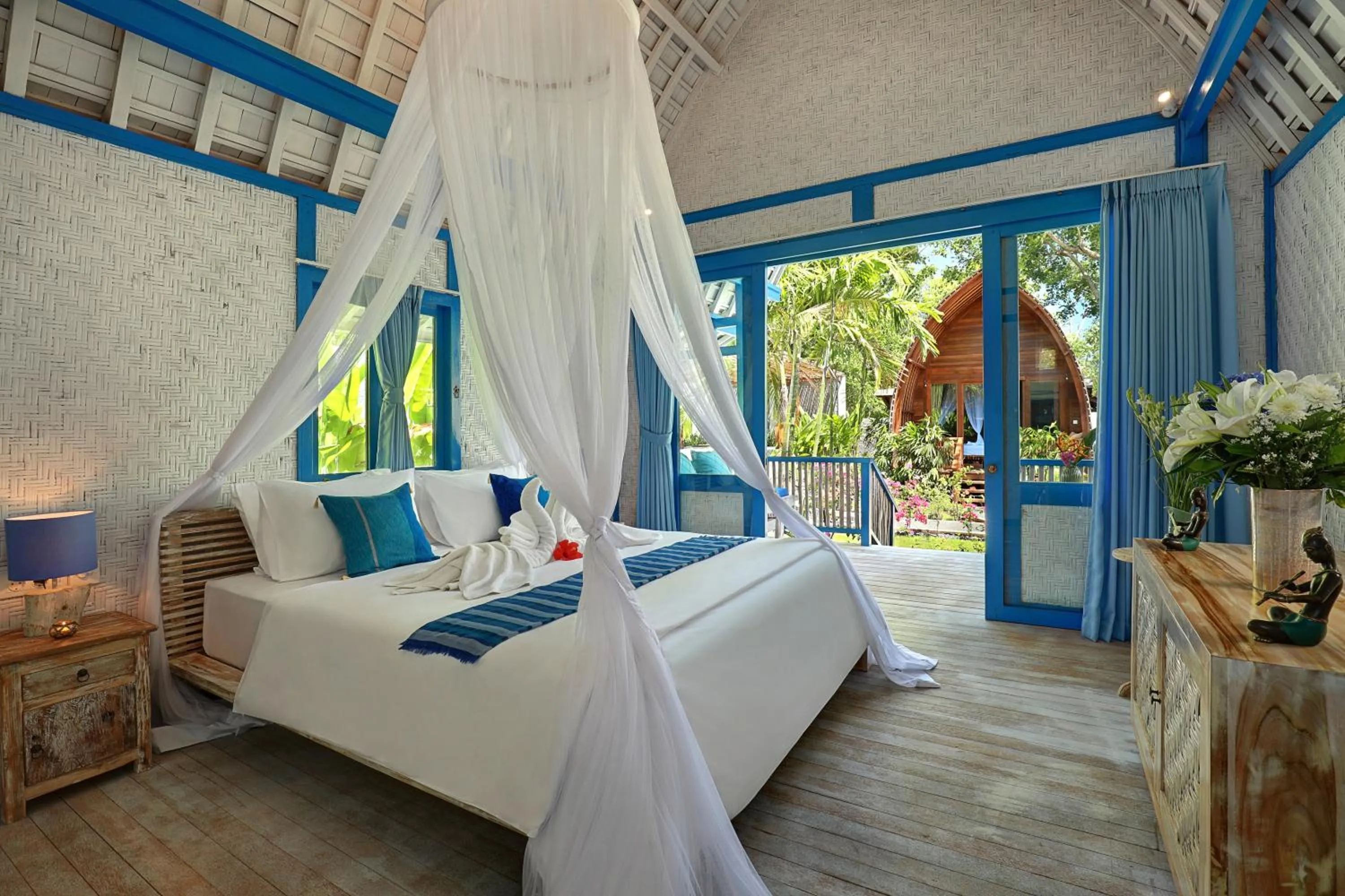 Bed in Uluwatu Lumbung Cottages