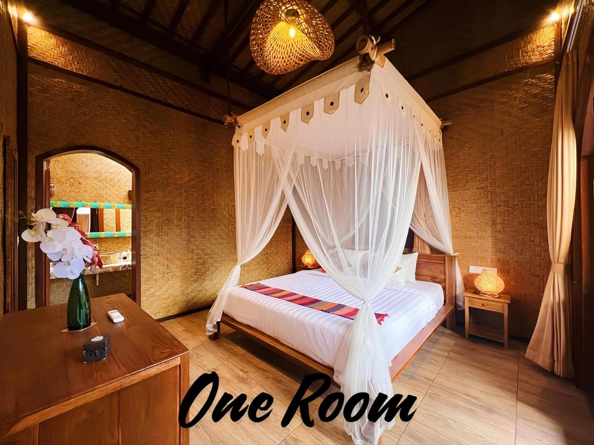 Bed in Uluwatu Lumbung Cottages