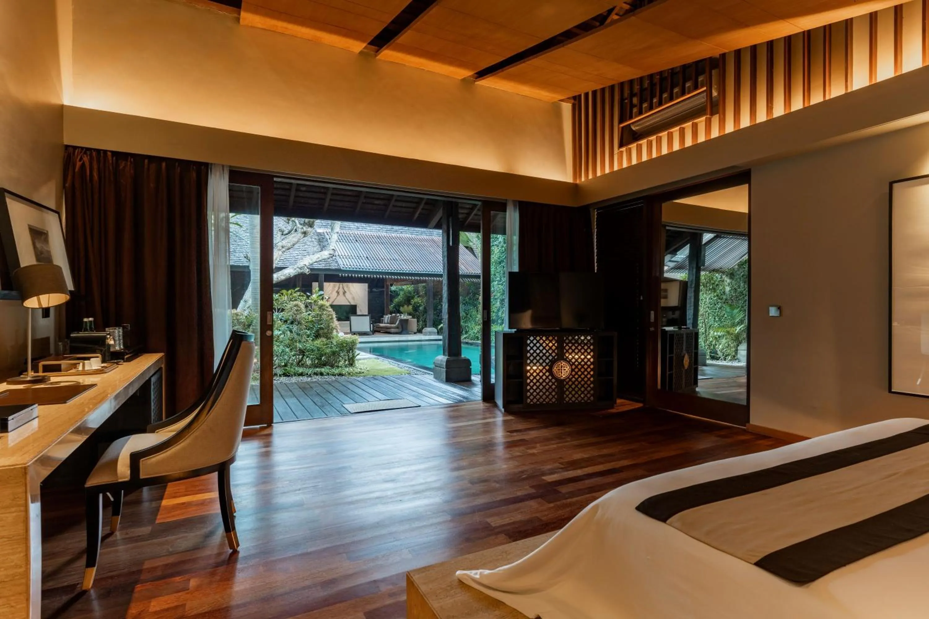 Pool view, Bed in Ametis Villa Bali