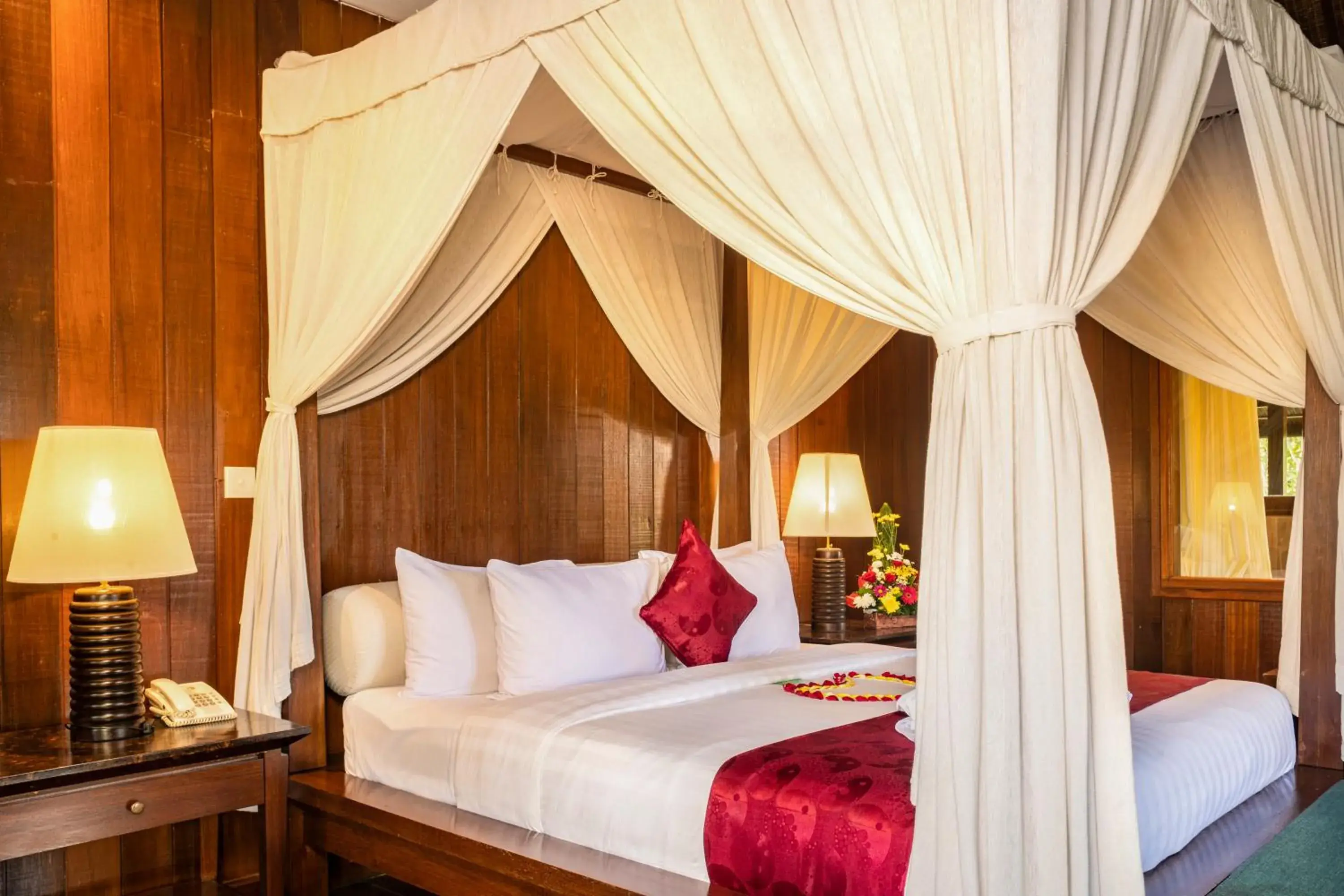 Bed in Ananda Ubud Resort