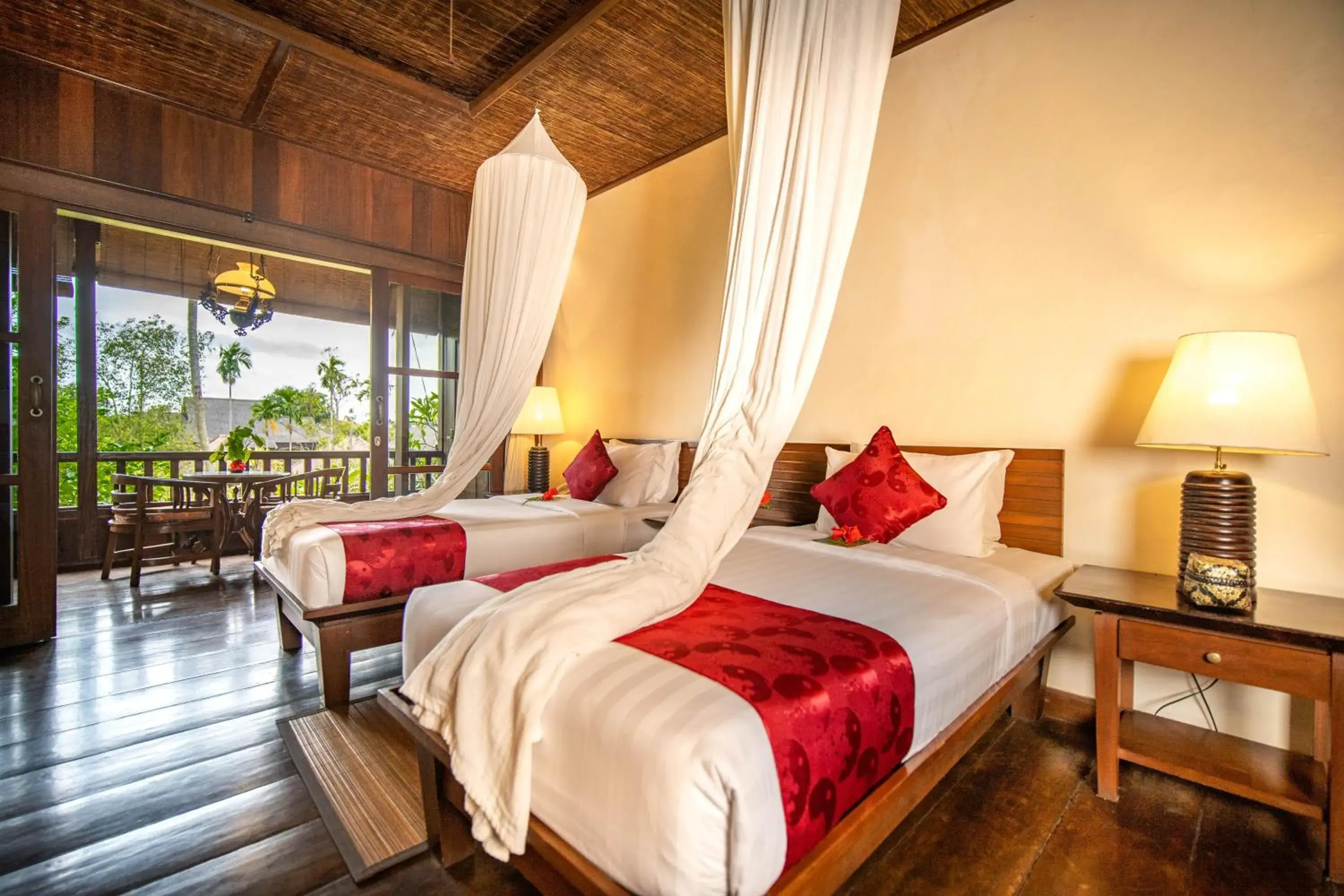 Bed in Ananda Ubud Resort