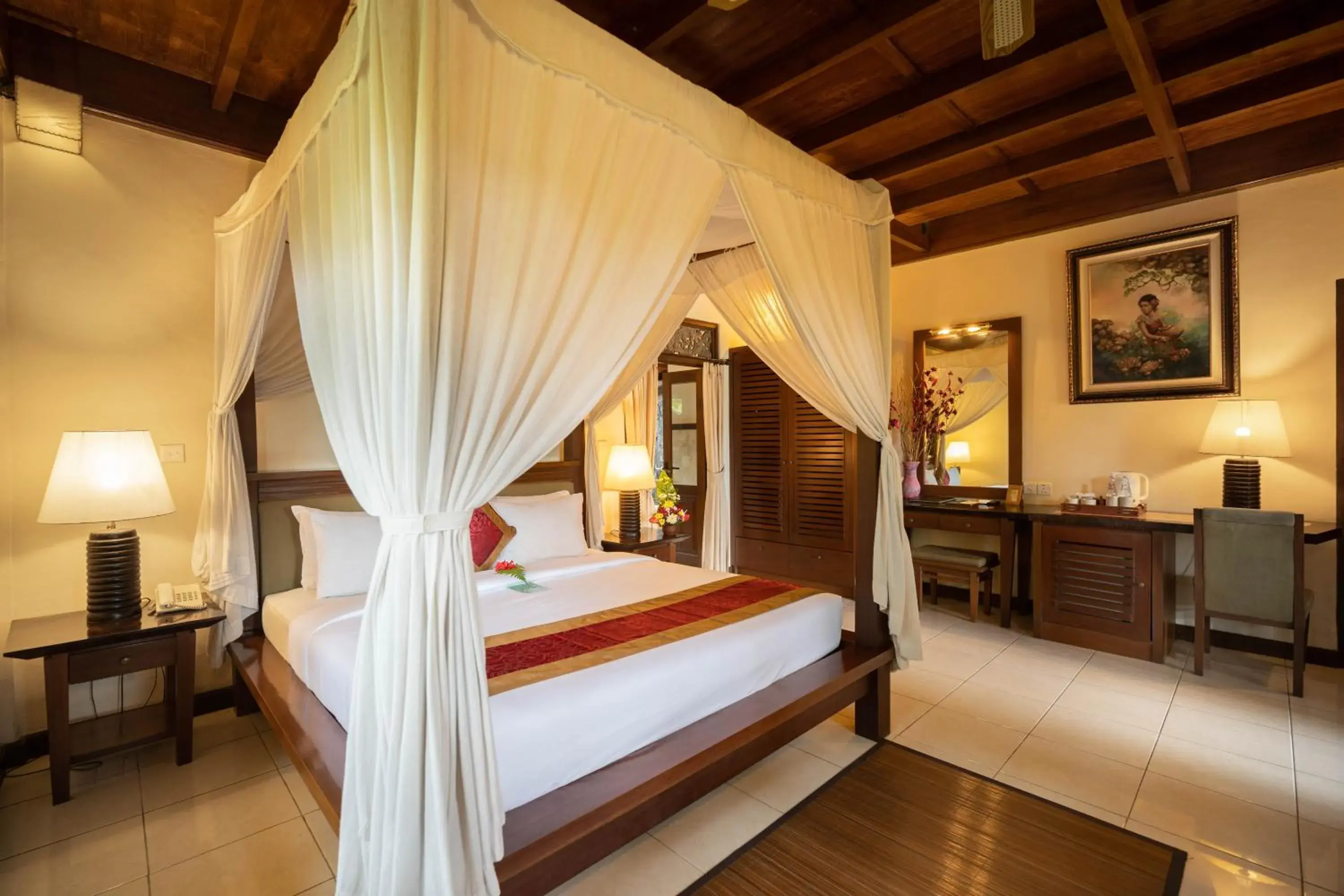 Bed in Ananda Ubud Resort