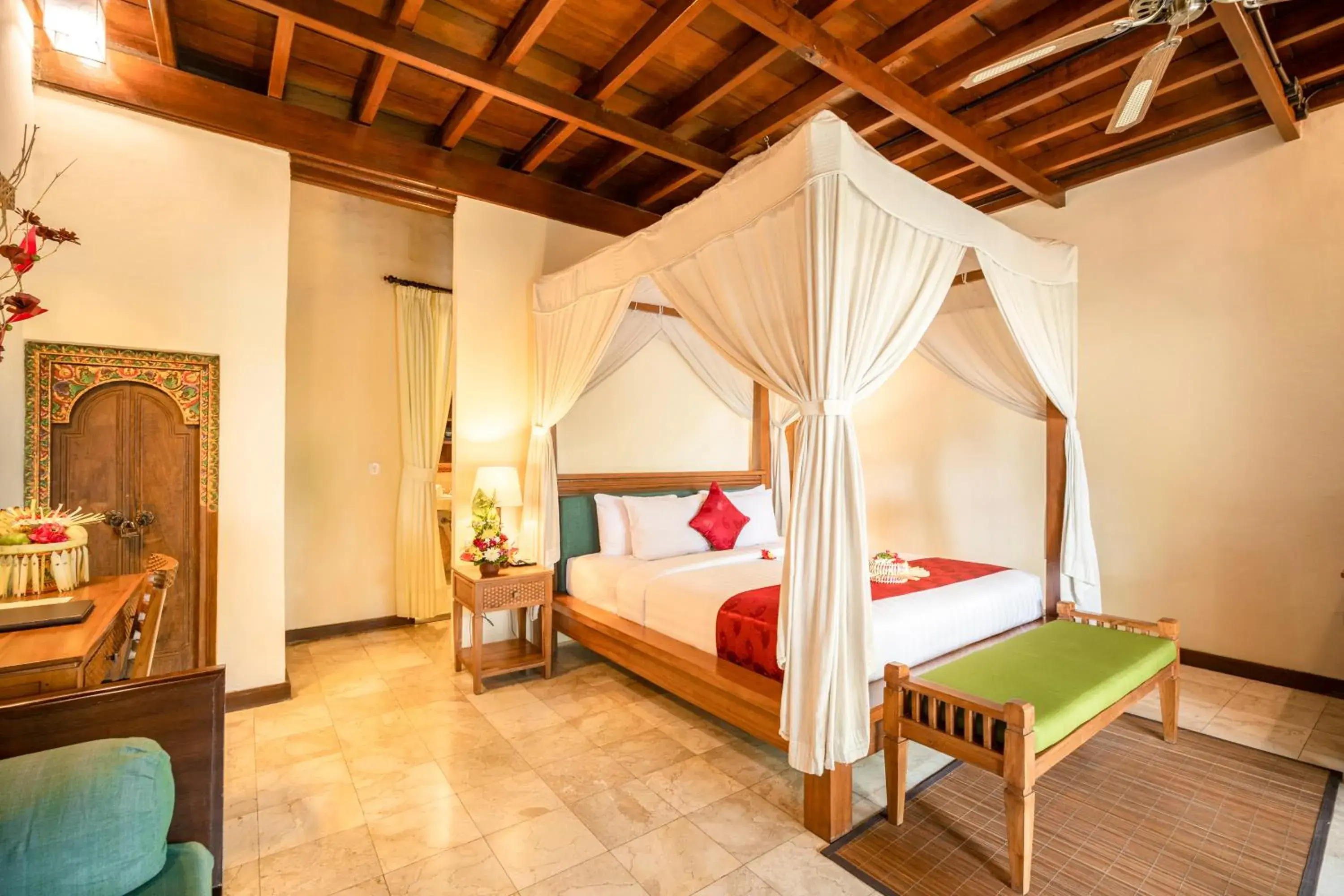 Bed in Ananda Ubud Resort