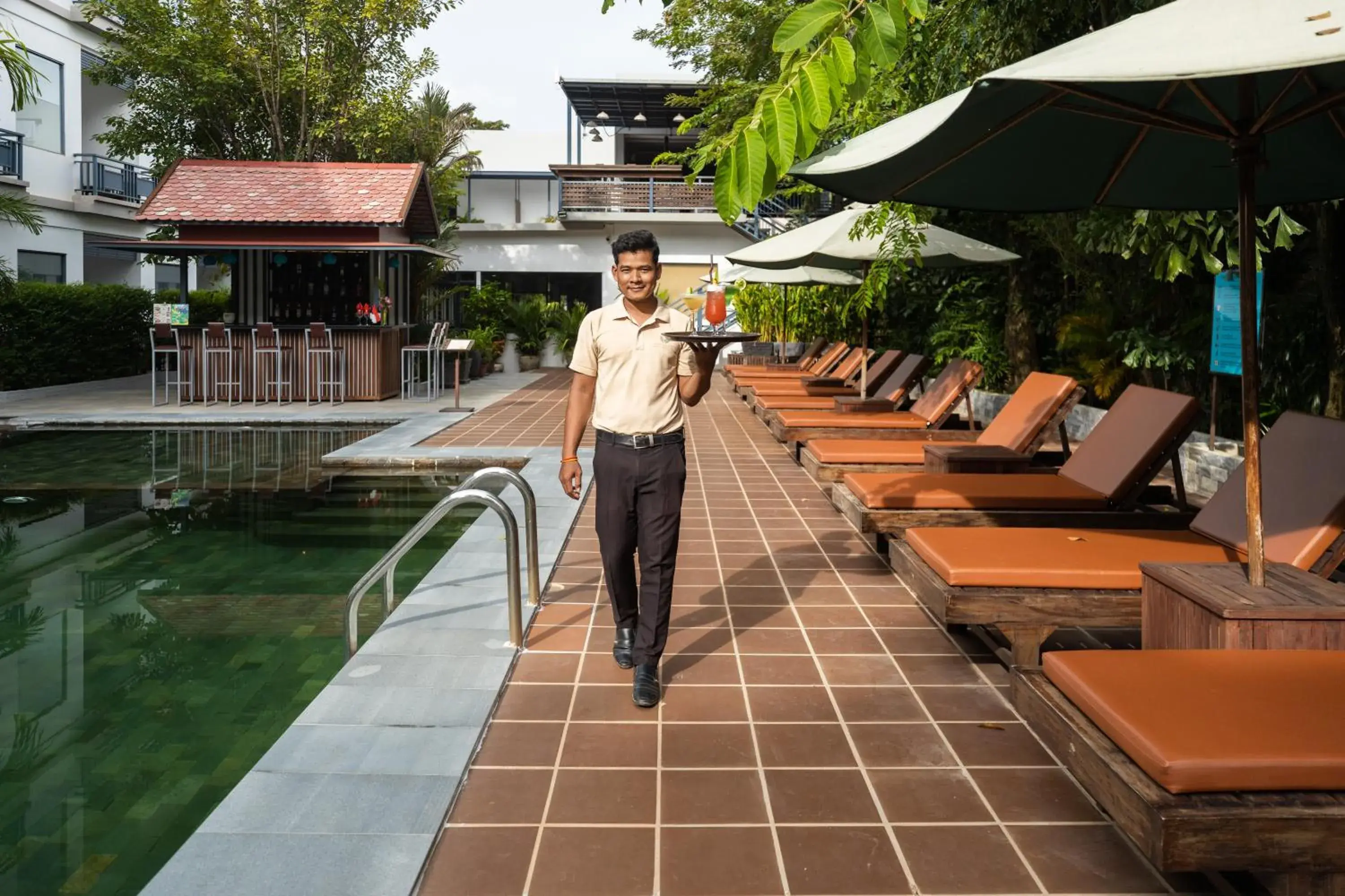 Pool view in Green Amazon Residence Pool view in Green Amazon Residence
