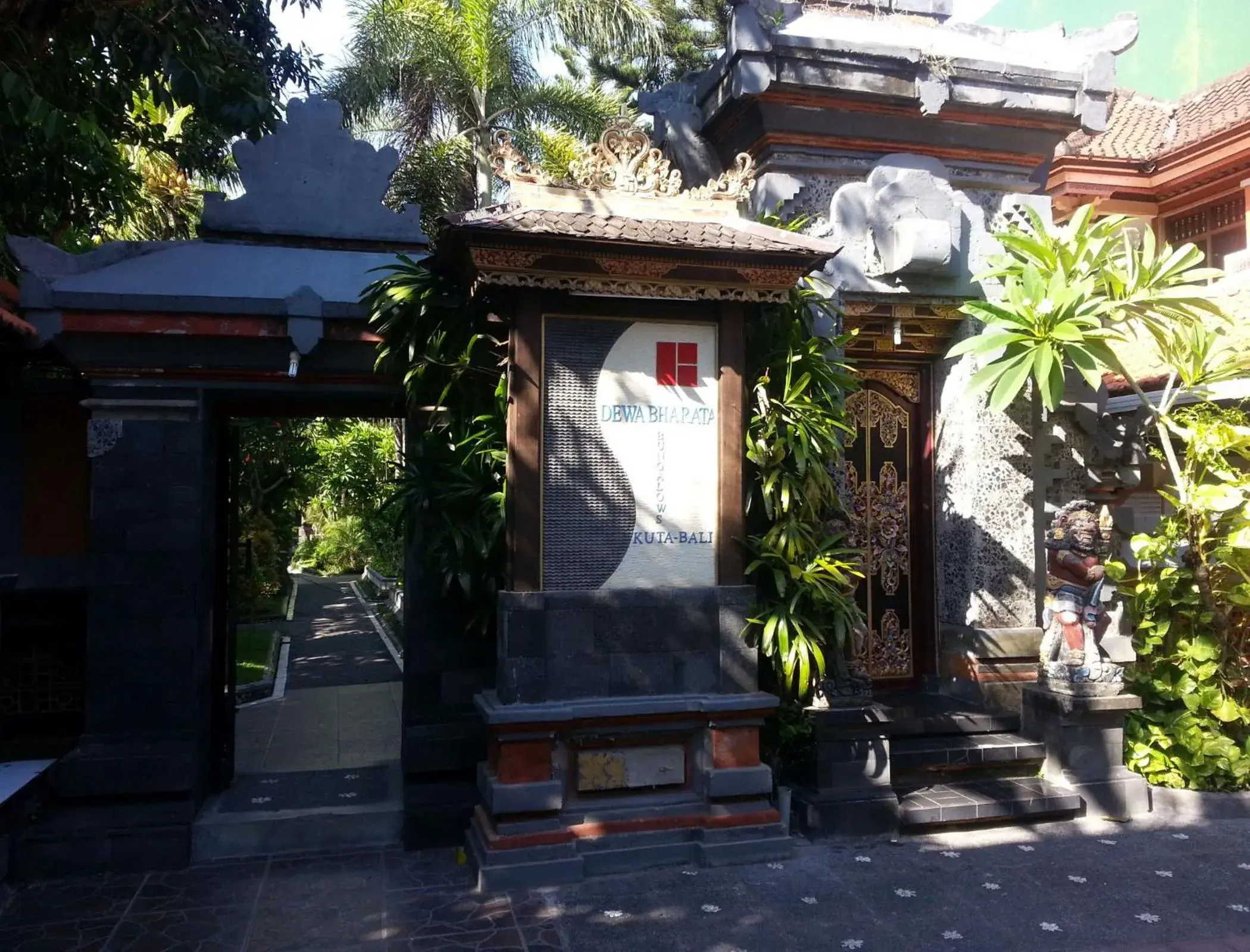 Facade/entrance in Dewa Bharata Bungalows Legian