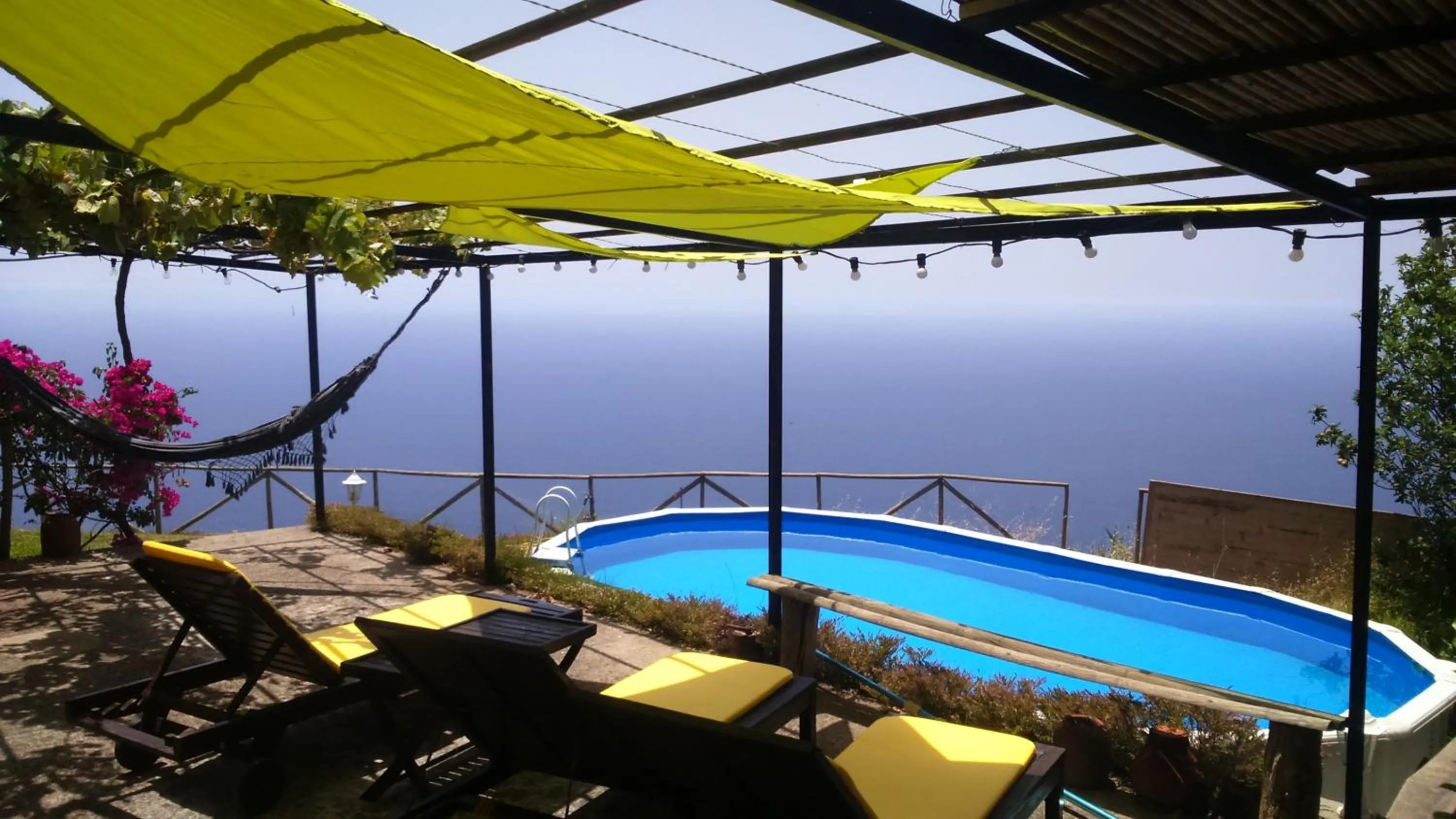 Pool view in Ocean View Cottage
