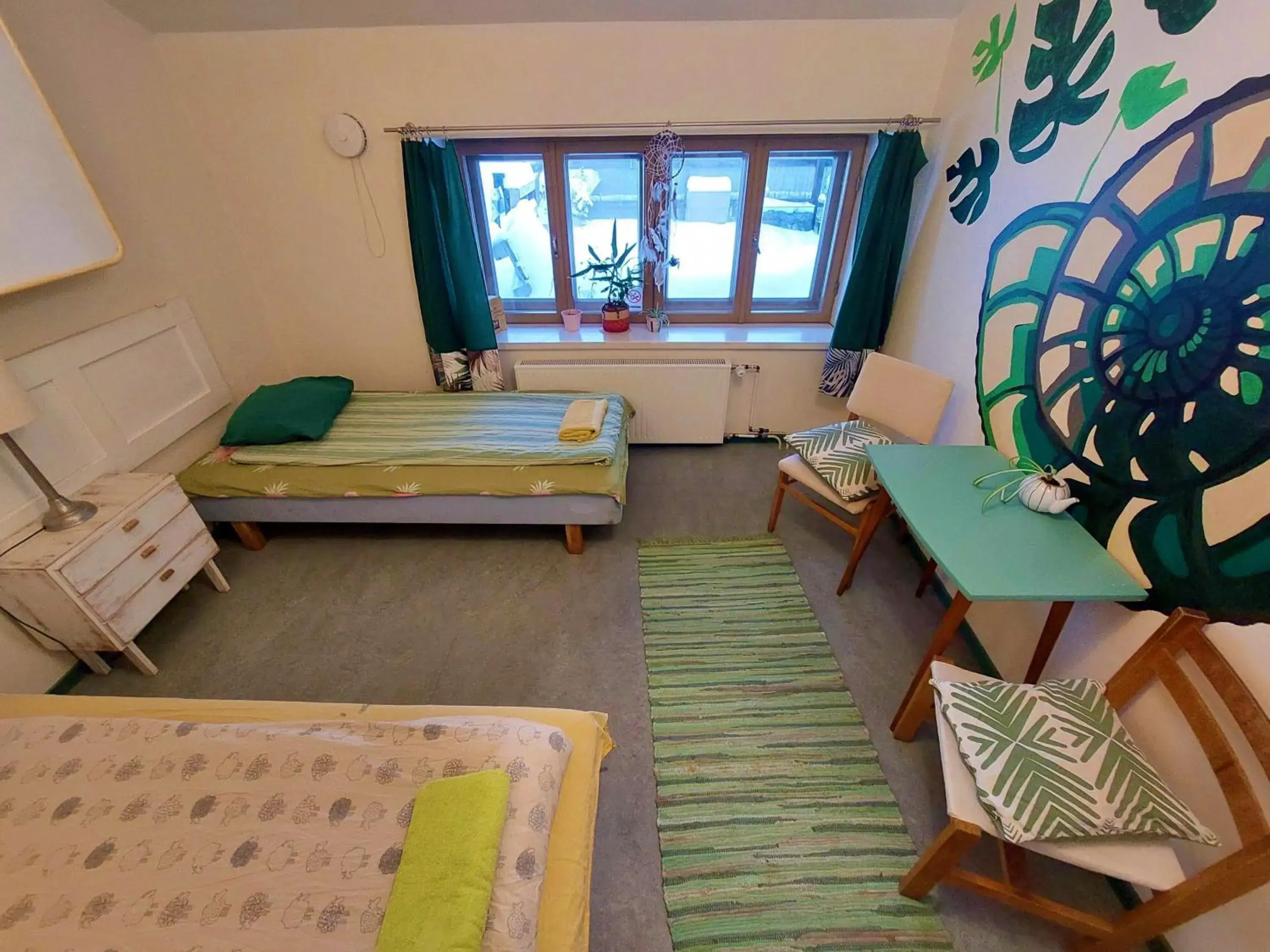 Double or Twin Room with Terrace and Shared Bathroom in Looming Hostel Double or Twin Room with Terrace and Shared Bathroom in Looming Hostel