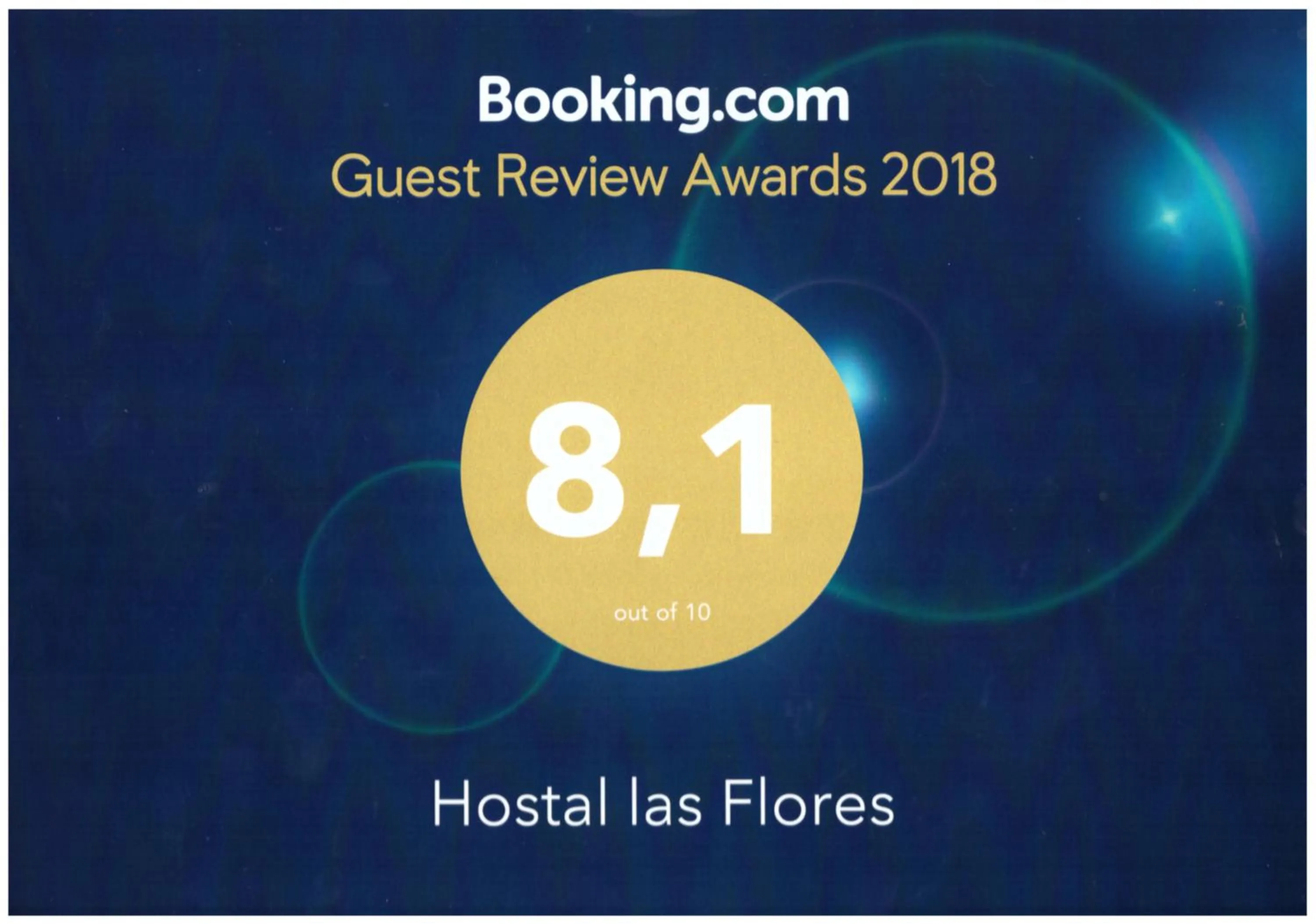 Logo/Certificate/Sign in Hostal Las Flores Ramblas