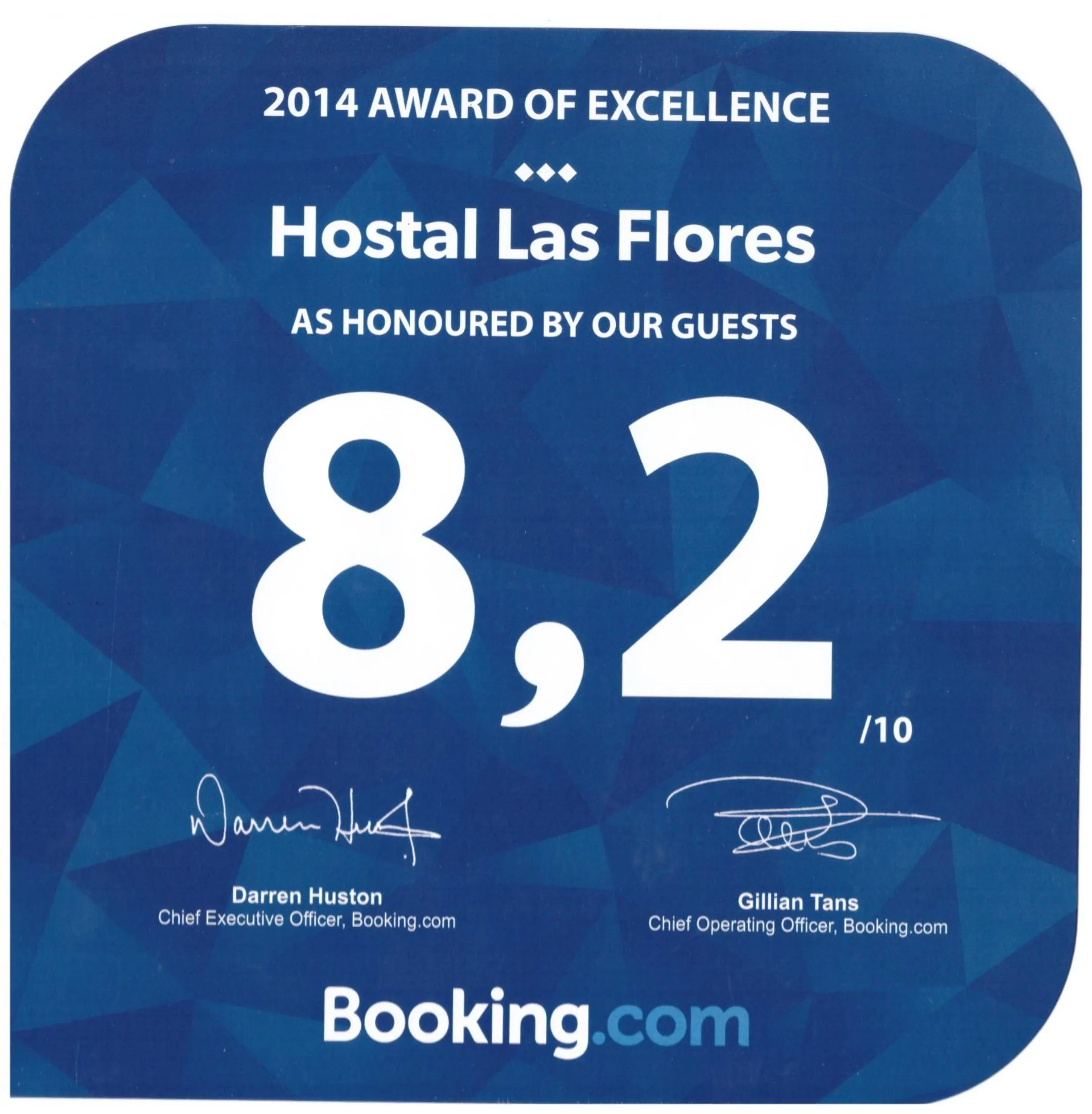 Logo/Certificate/Sign in Hostal Las Flores Ramblas