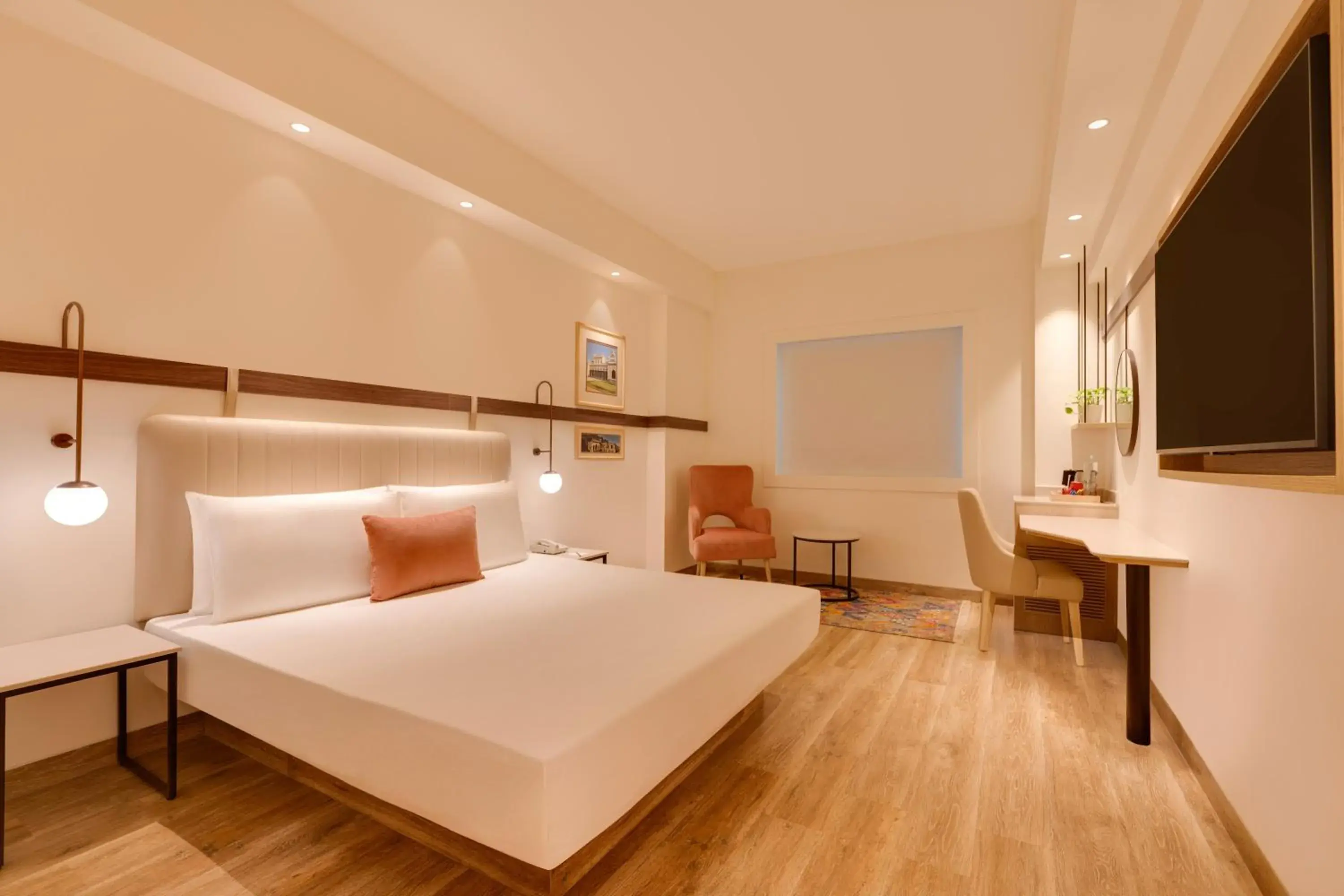 Bed in Red Fox by Lemon Tree Hotels, Hyderabad Bed in Red Fox by Lemon Tree Hotels, Hyderabad