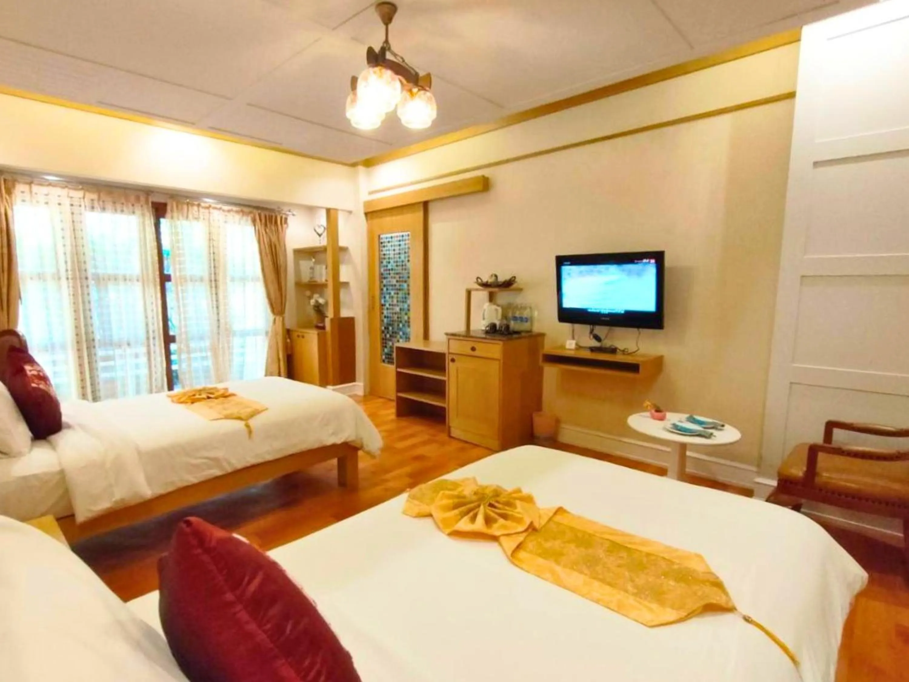 Bed in Vartika Resovilla Kuiburi Beach Resort and Villas