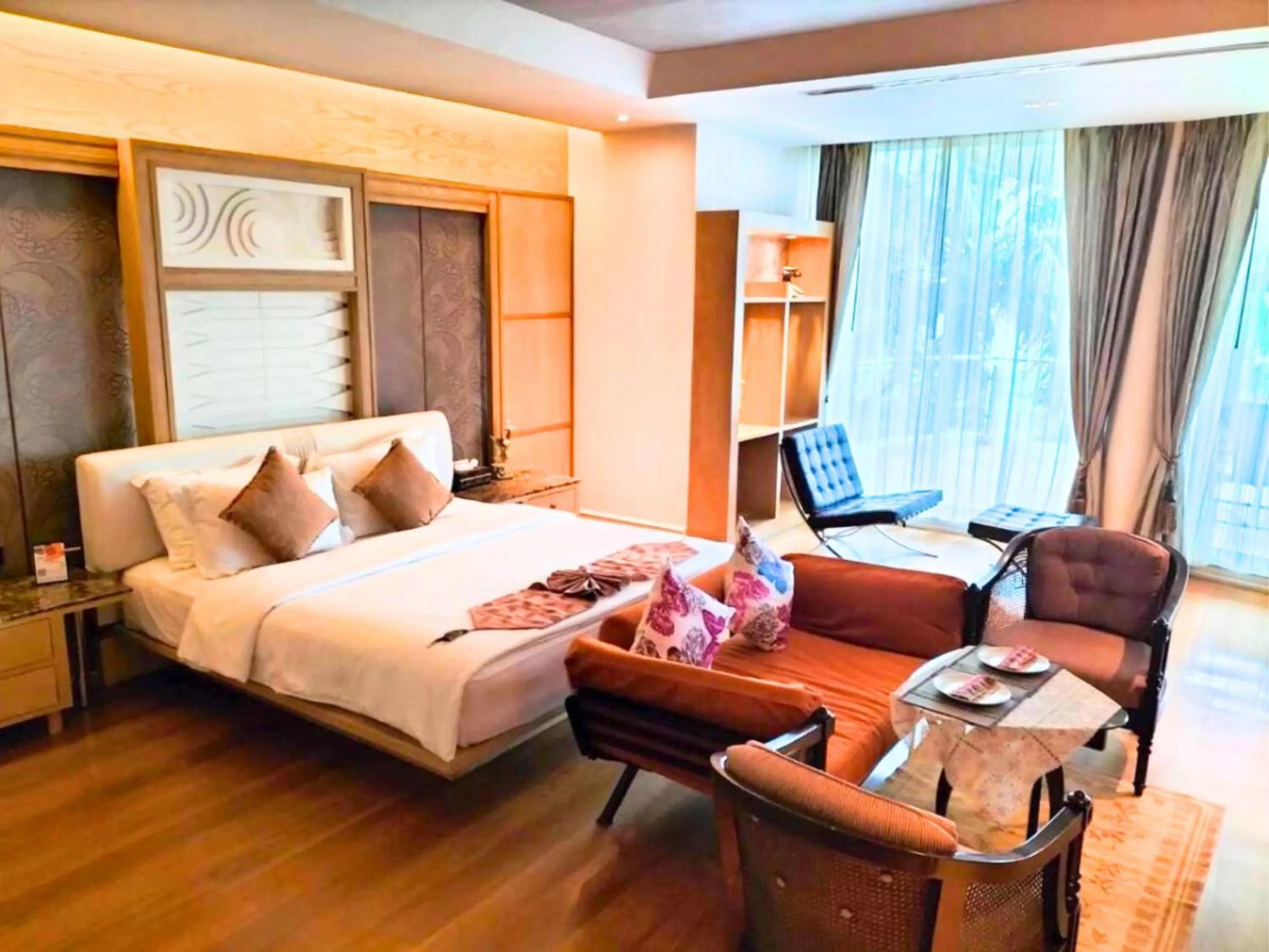 Bed in Vartika Resovilla Kuiburi Beach Resort and Villas