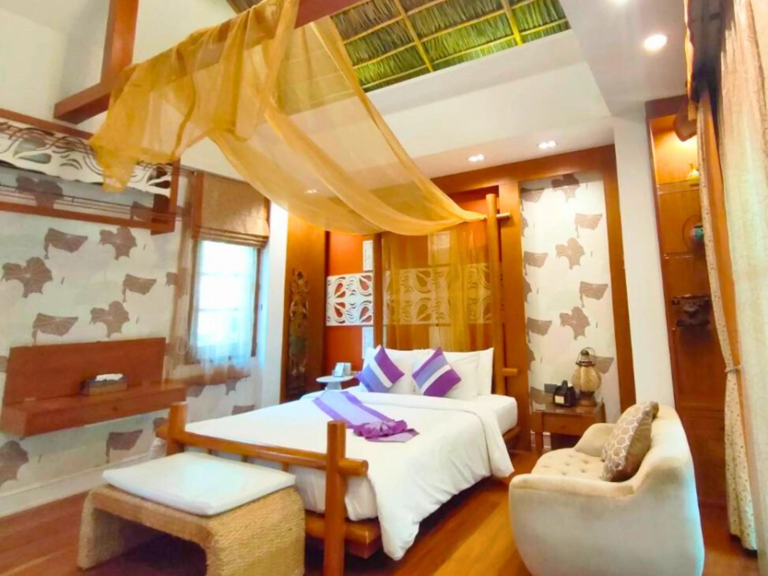 Bed in Vartika Resovilla Kuiburi Beach Resort and Villas