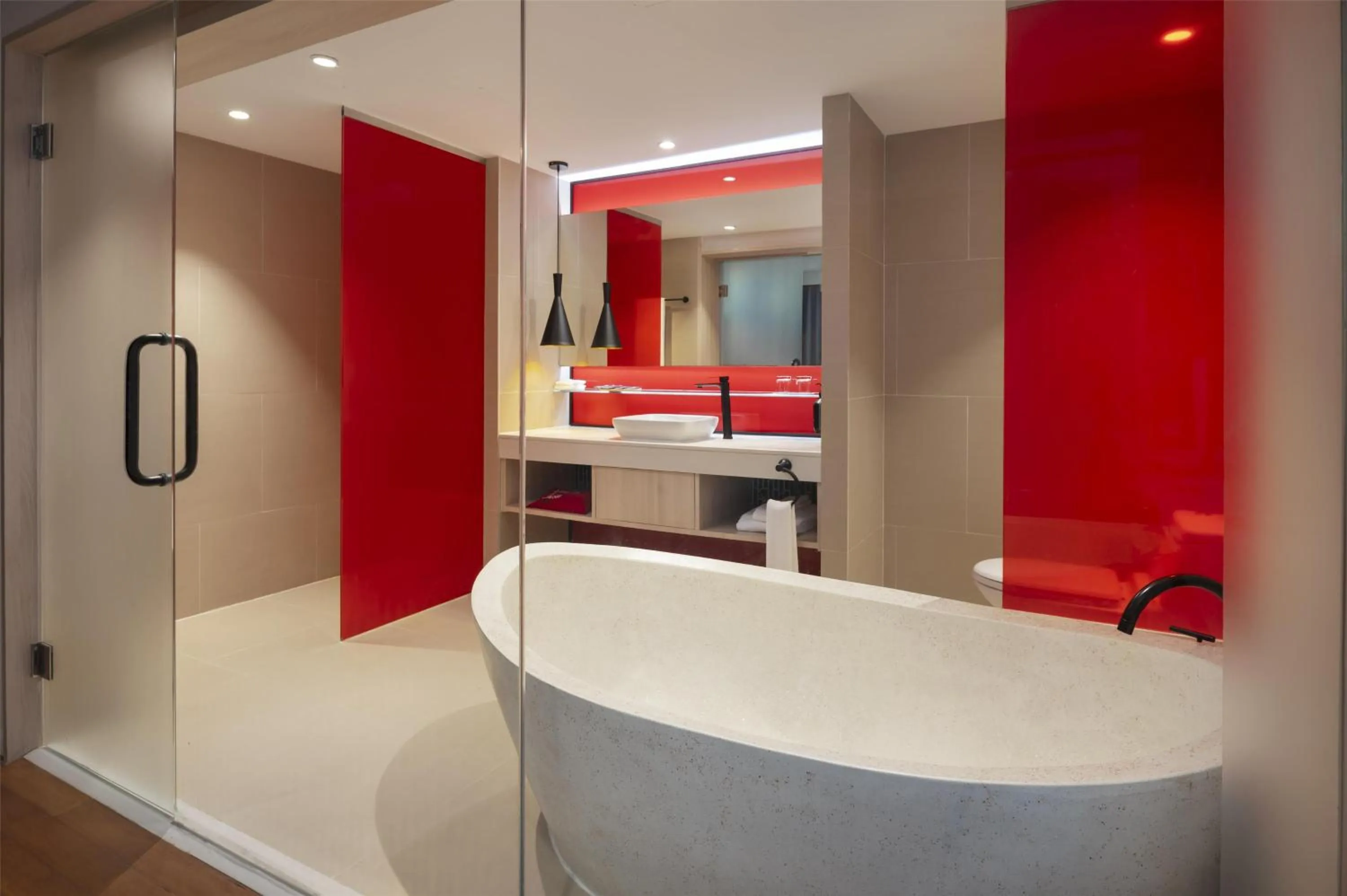 Bathroom, Bed in Radisson RED Phuket Patong Beach