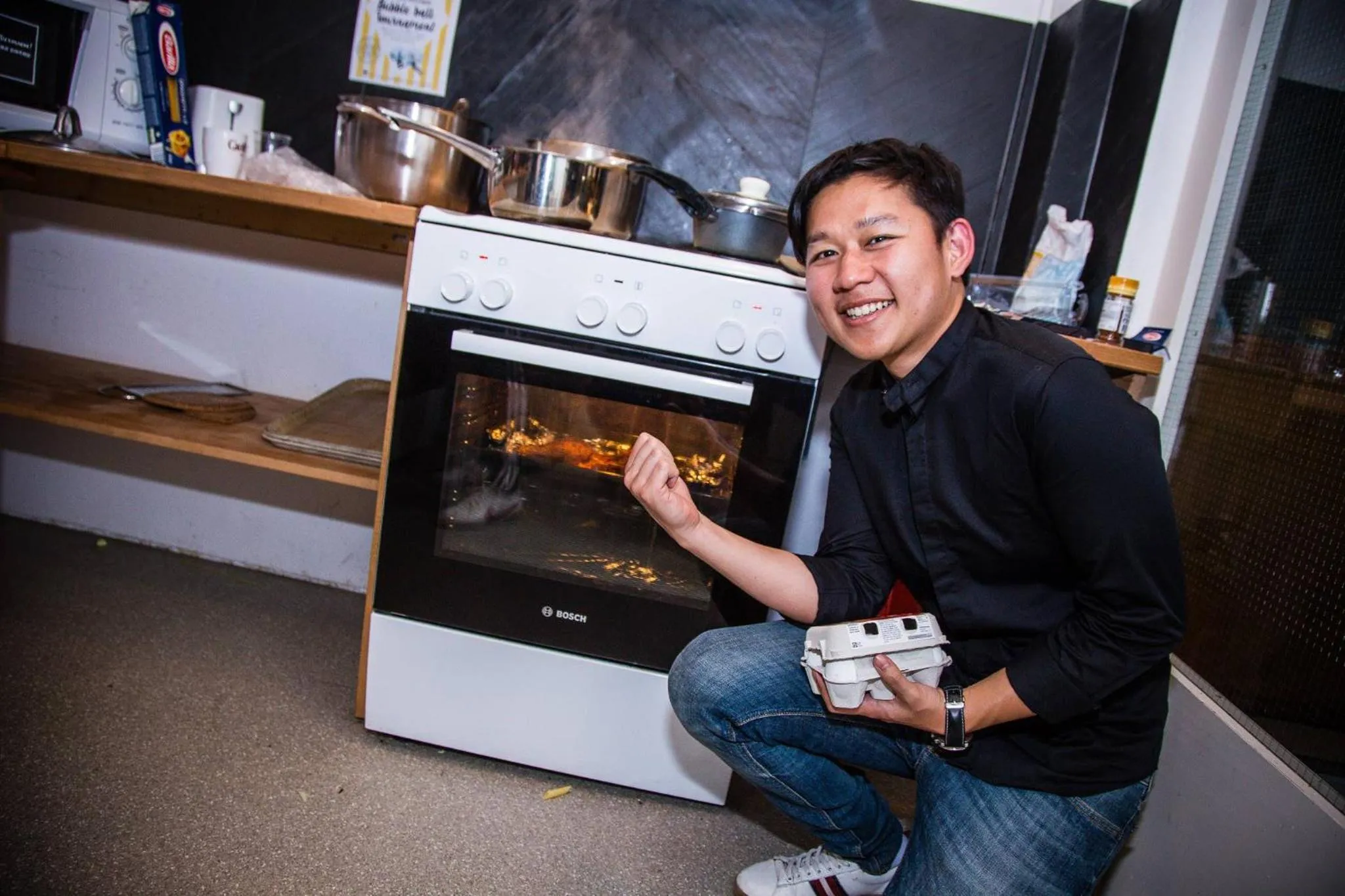 Kitchen or kitchenette in Balmers Hostel