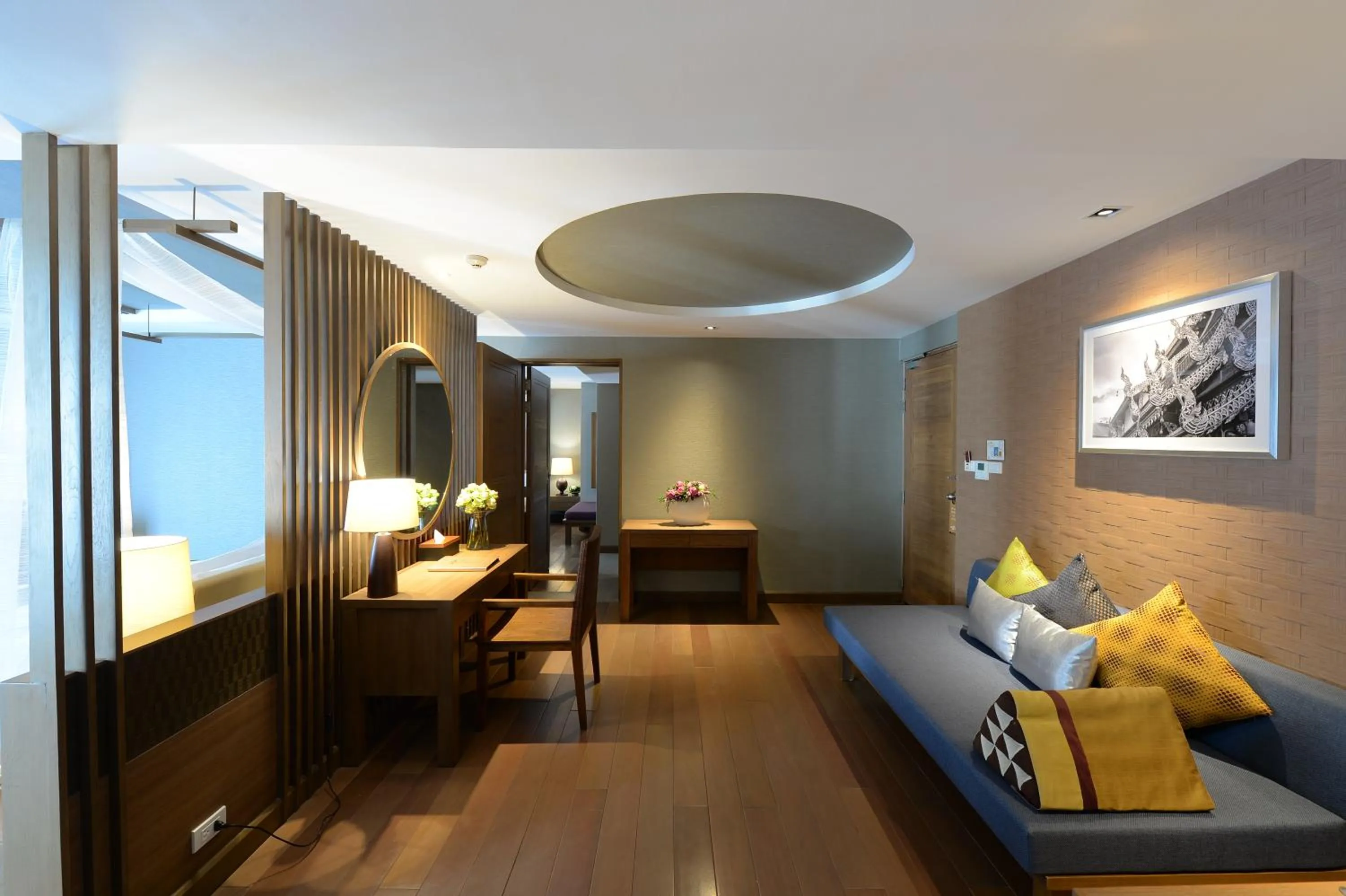 Living room, Bed in Rarin Jinda Wellness Spa Resort