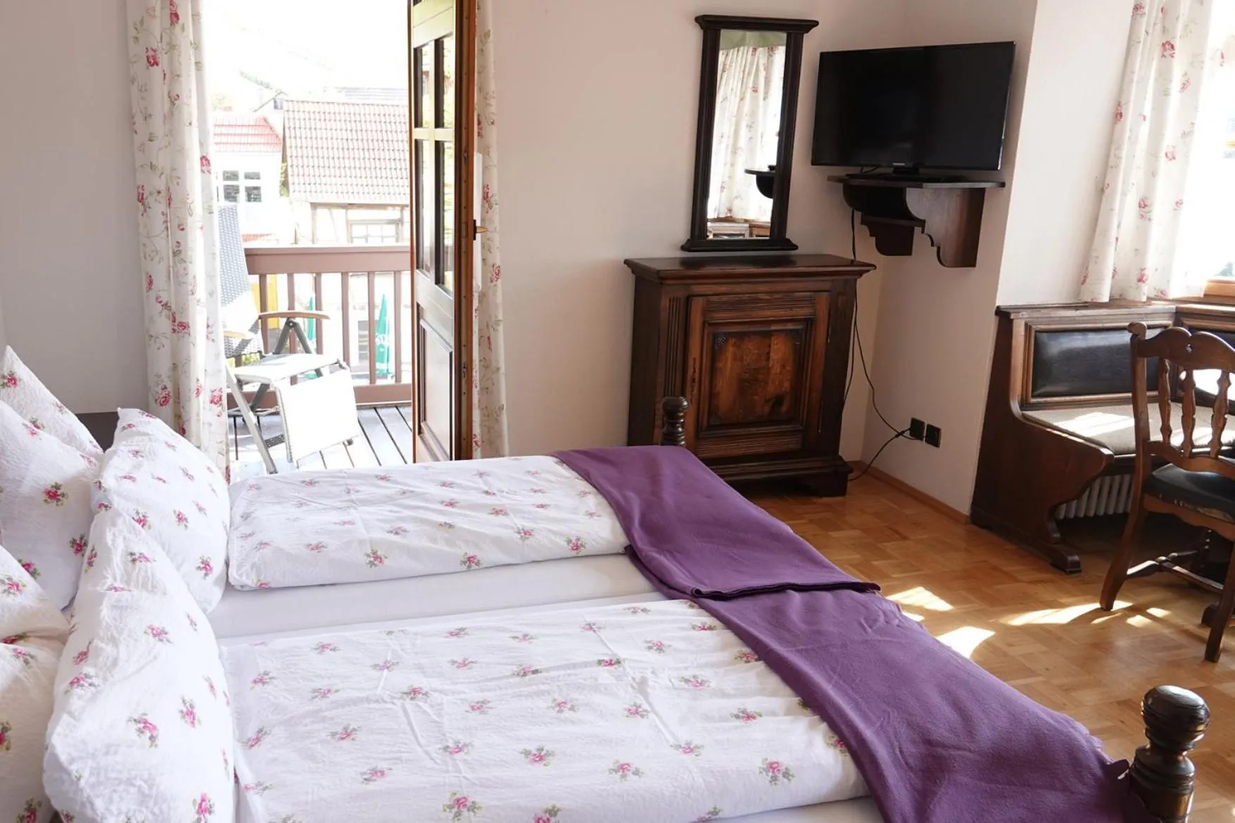 Bed in Hotel Adler