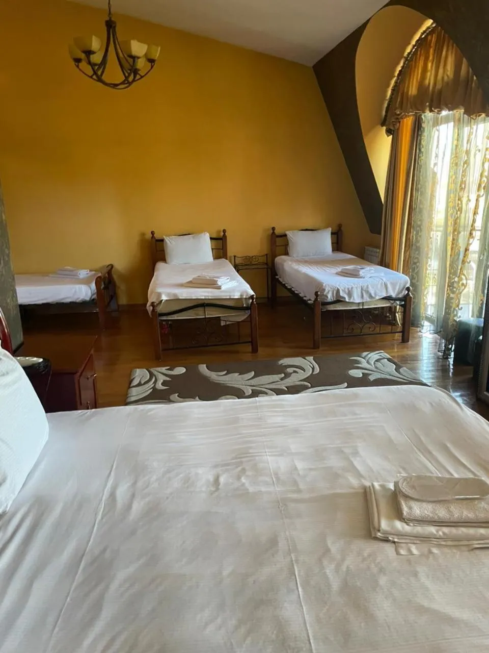 Bed in hotel amber