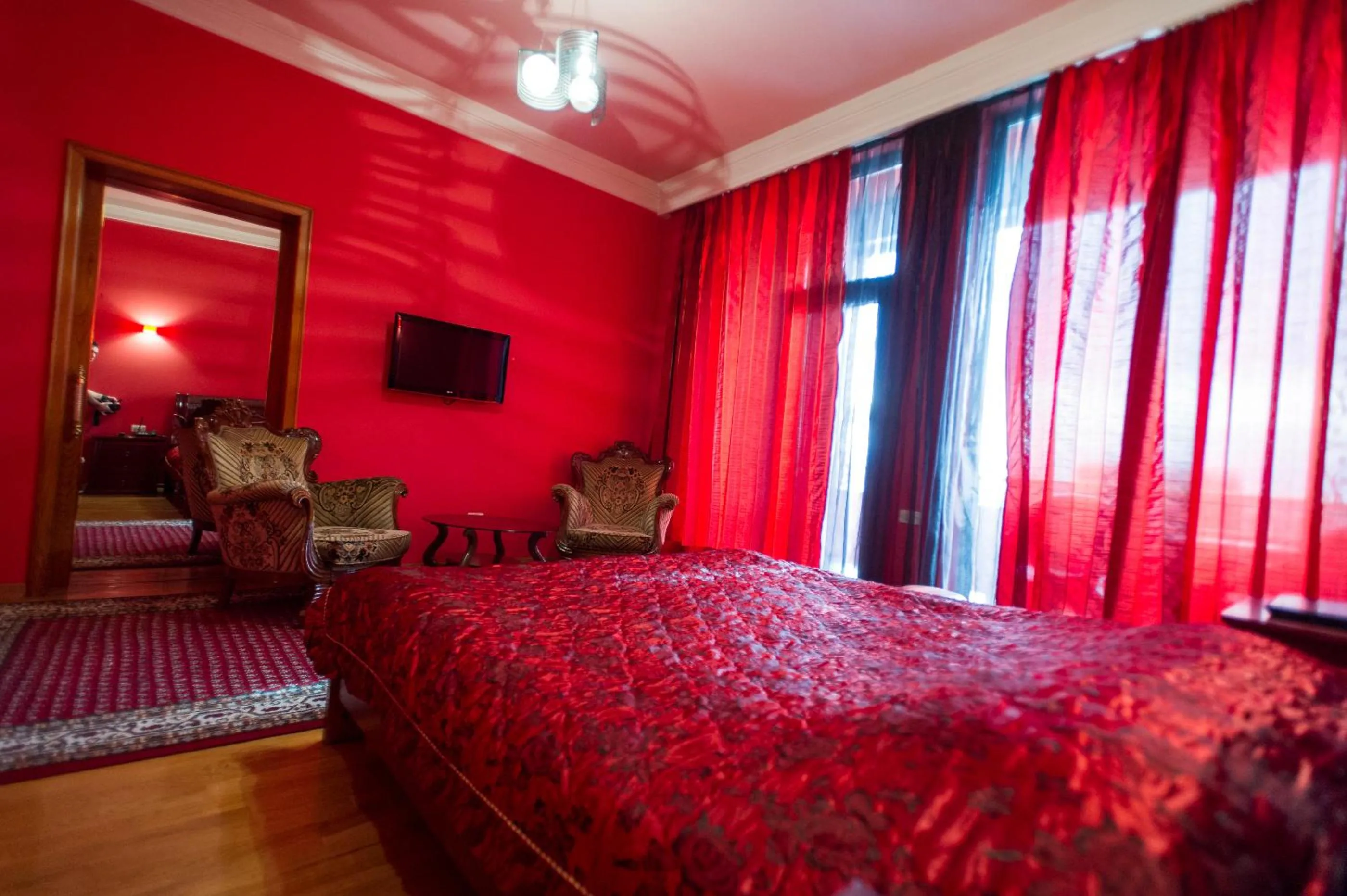 Bed in hotel amber