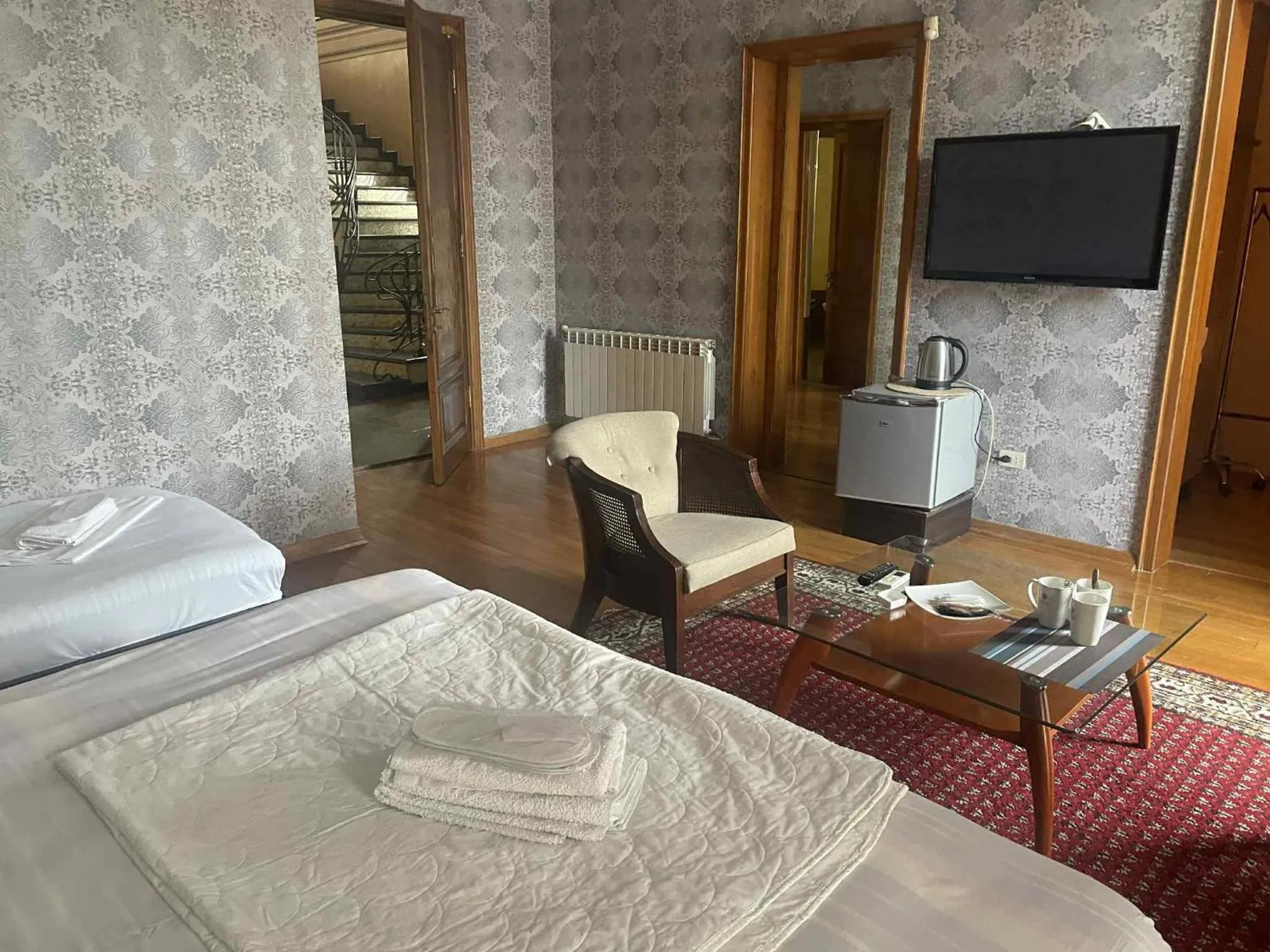 Bed in hotel amber