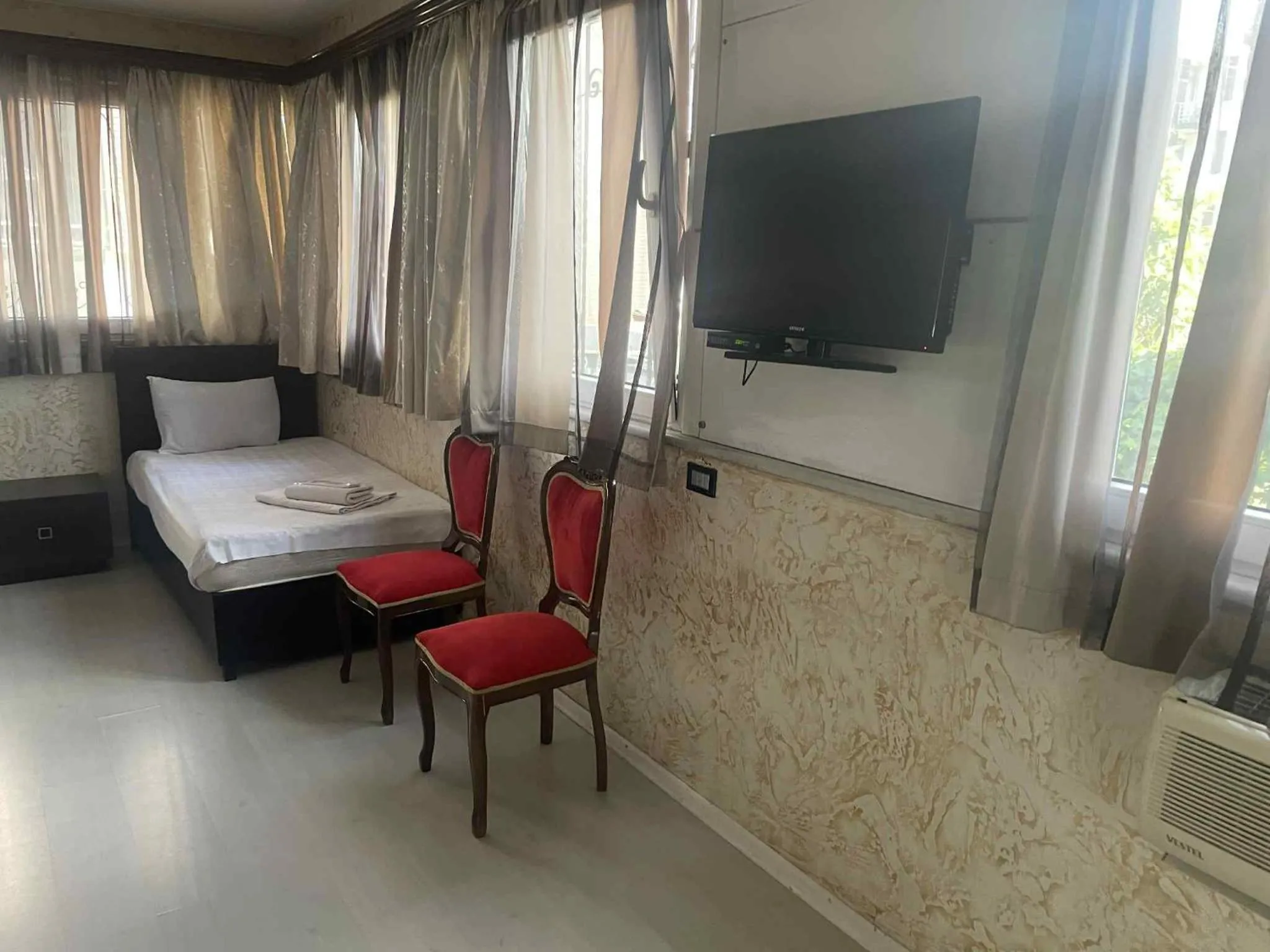 Bed in hotel amber